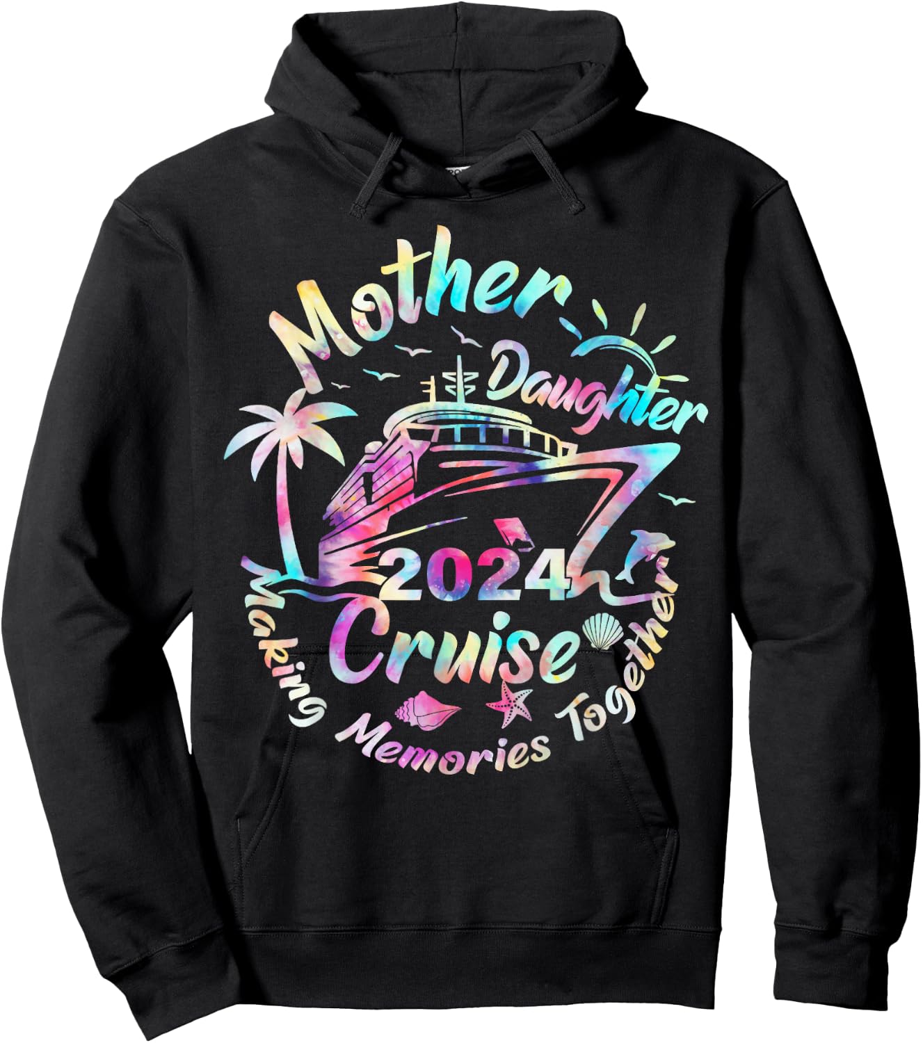 Cruise Mother Daughter Trip 2024 Funny Mom Daughter Vacation Hoodie - Hoodie | Black