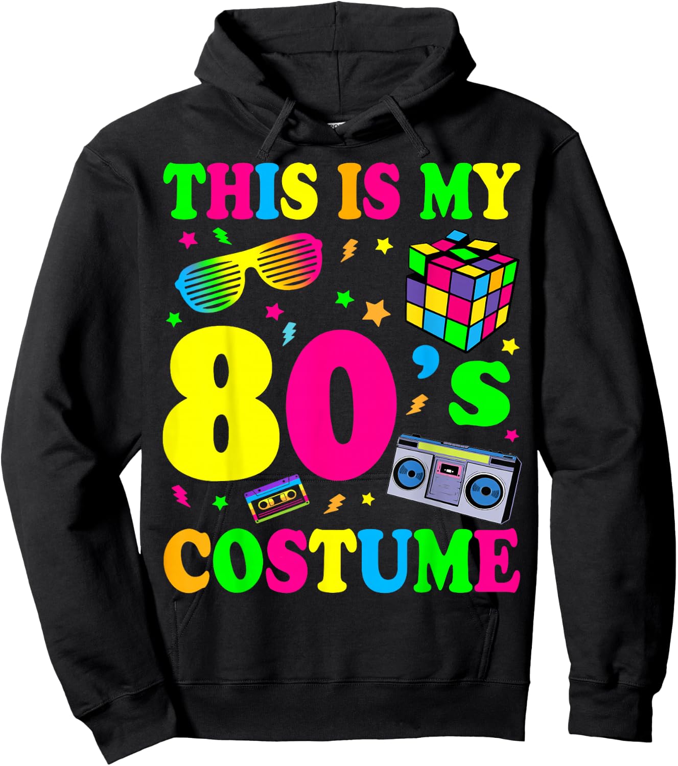 This is My 80s Costume 80's 90's Party Hoodie - Hoodie | Black