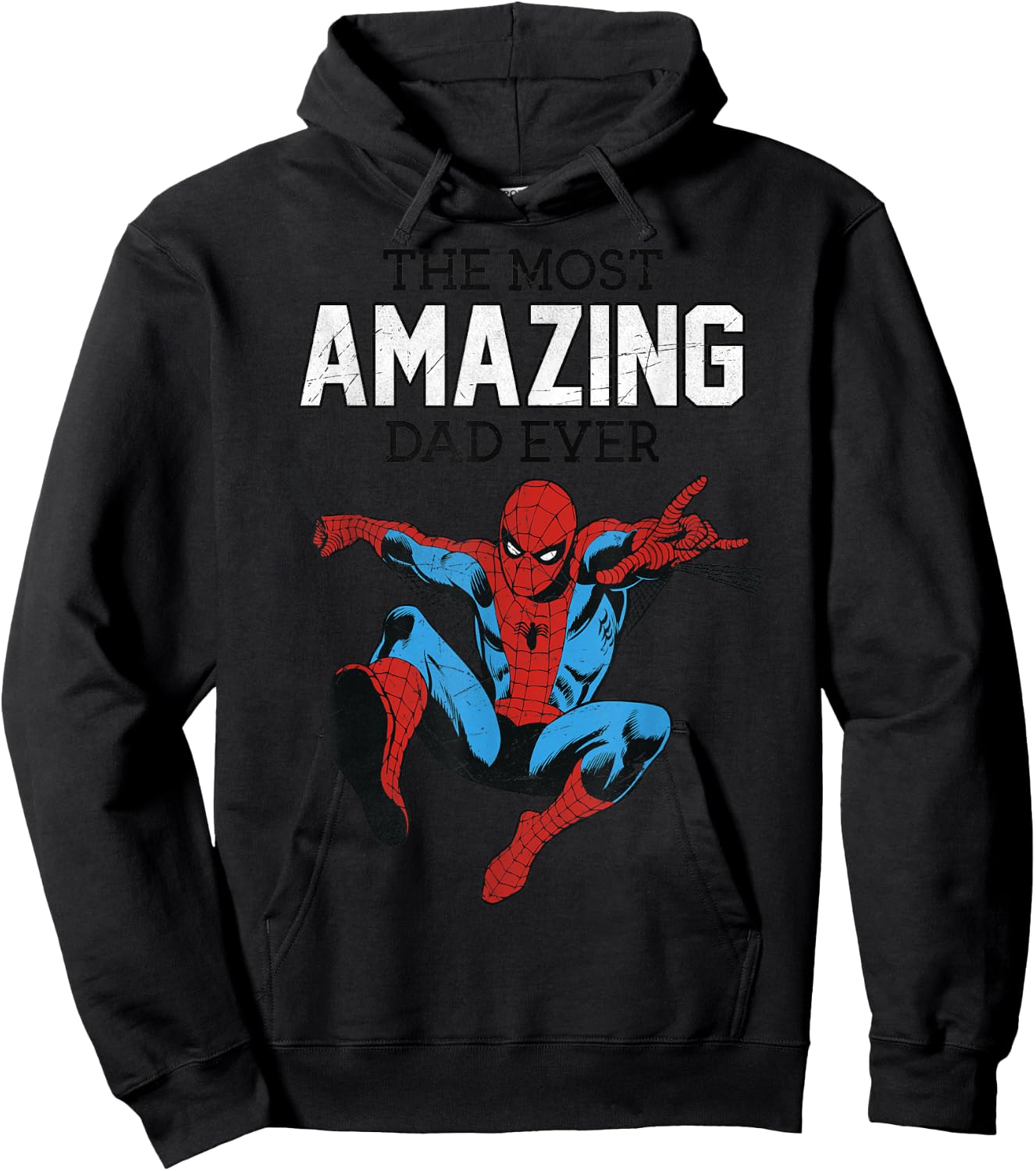 Marvel Spider-Man The Most Amazing Dad Ever Father's Day , Blue, S Hoodie - Hoodie | Black