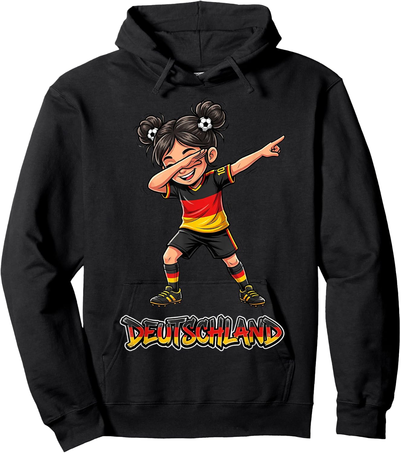 Flagge Deutschland Mädchen Dab Tanz Hoodie - Hoodie | Black