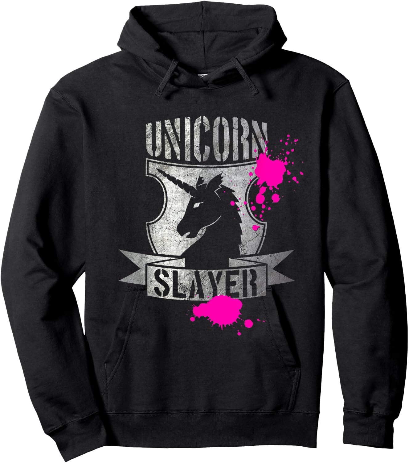 Funny Unicorn Slayer Rainbow Hoodie - Hoodie | Black