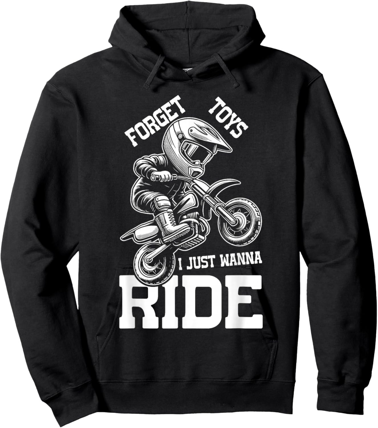 Forget toys i just wanna ride Dirt bike for boys toddler Hoodie - Hoodie | Black