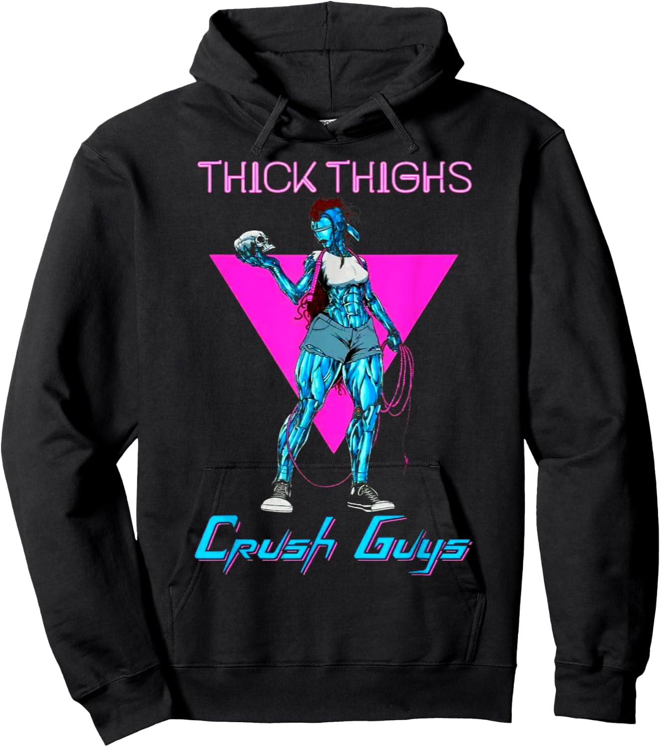 Thiick Thighs Crush Guys Weightlifting Bodybuilding Gym Hoodie - Hoodie | Black