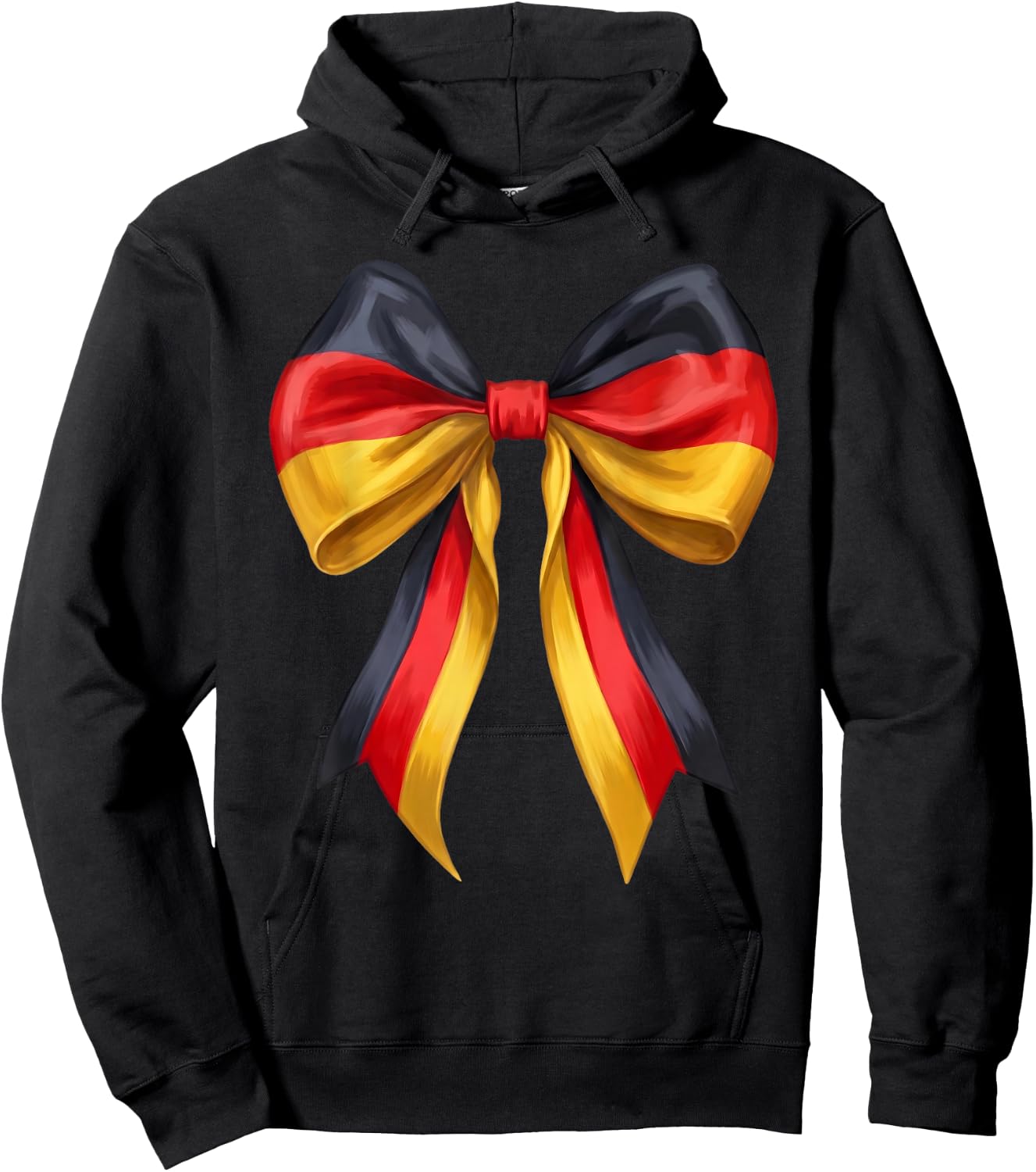 German Girl Coquette Bow Germany Flag Cute German Girl Hoodie - Hoodie | Black