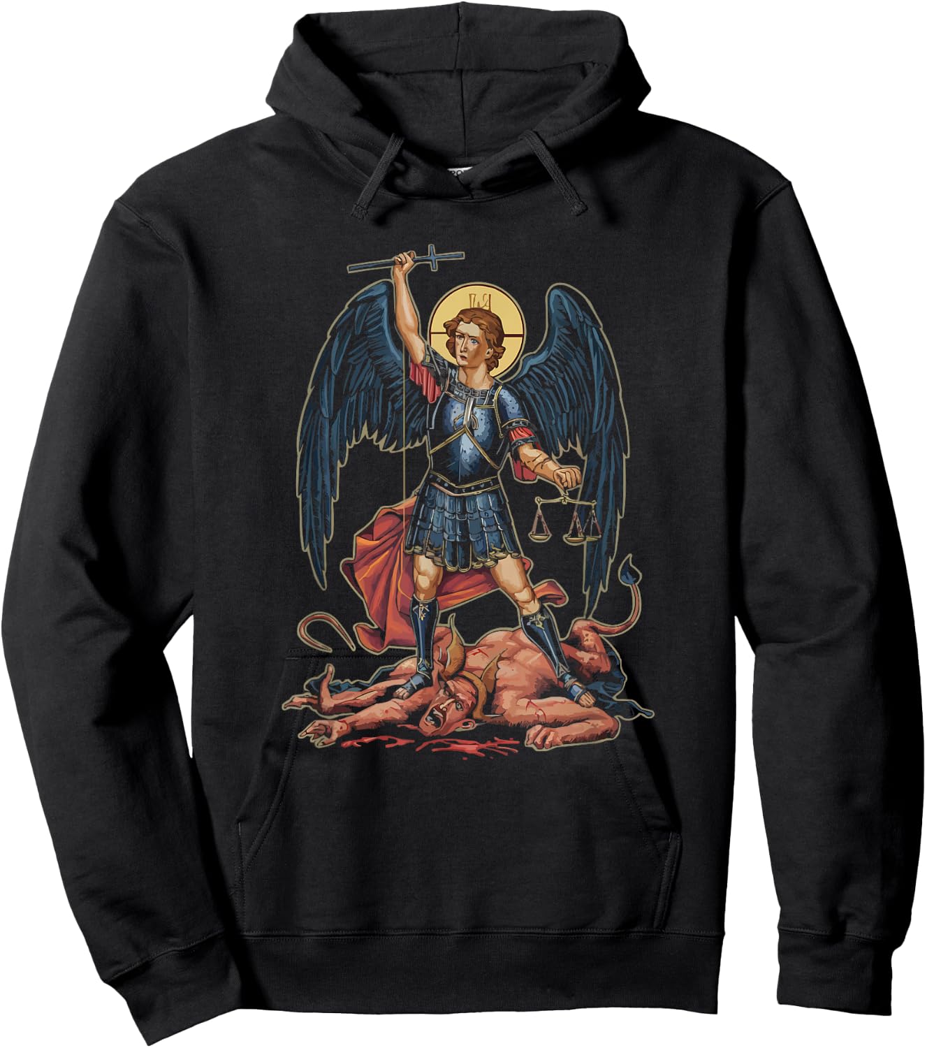 Archangel Catholic Religion Christianity Guardian Angel Hoodie - Hoodie | Black