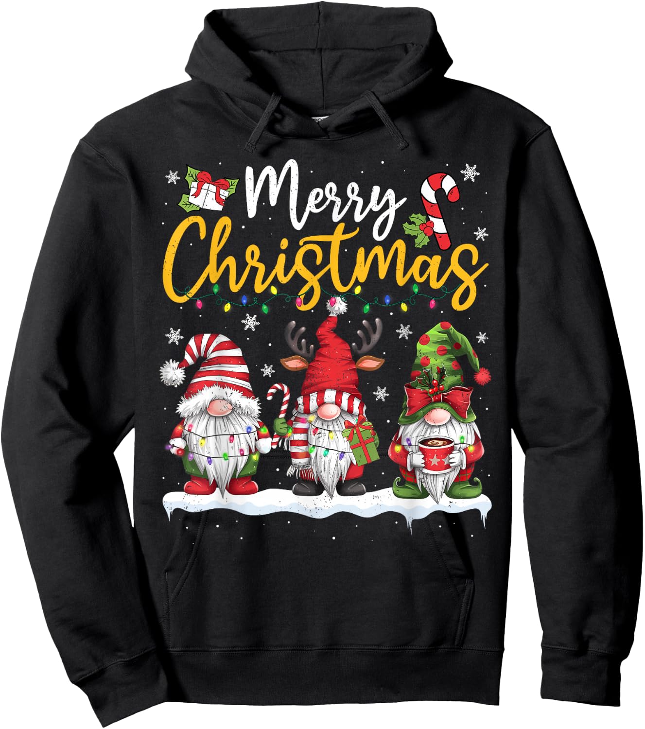 Christmas Gnomes for Christmas Lovers, Family, Men, Women, Kids Hoodie - Hoodie | Black