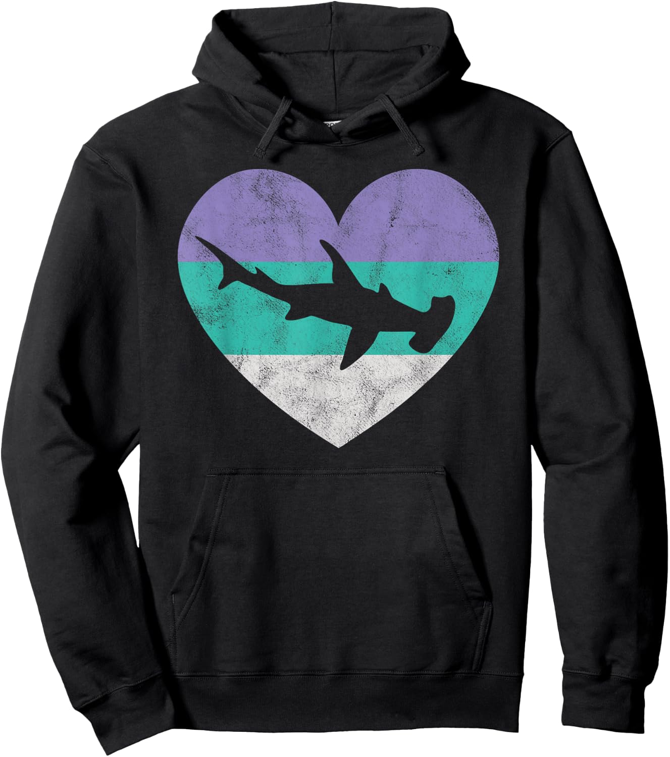 Hammerhead Shark Gift & Girls Retro Cute Hoodie - Hoodie | Black