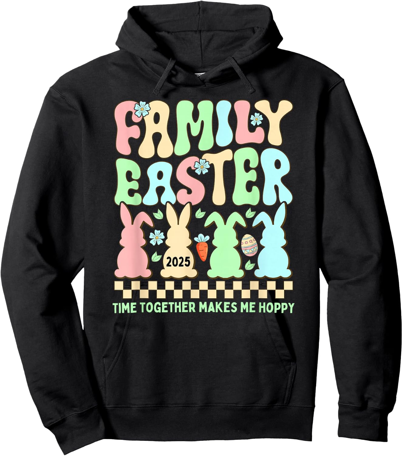 Family Easter 2025 Easter Crew Matching Group Hoodie - Hoodie | Black