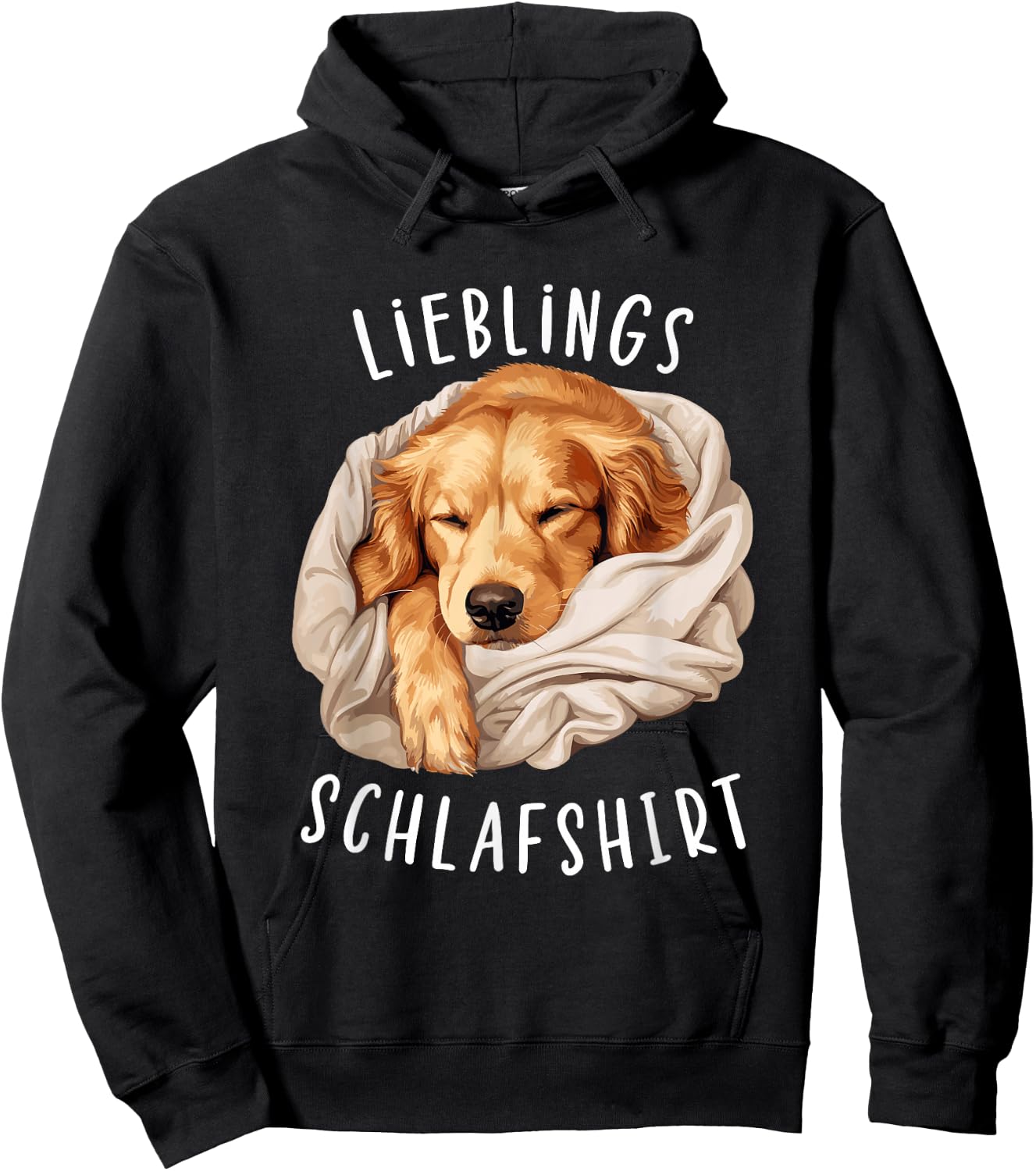 Dog Official Favourite Sleep Shirt Golden Retriever Hoodie - Hoodie | Black
