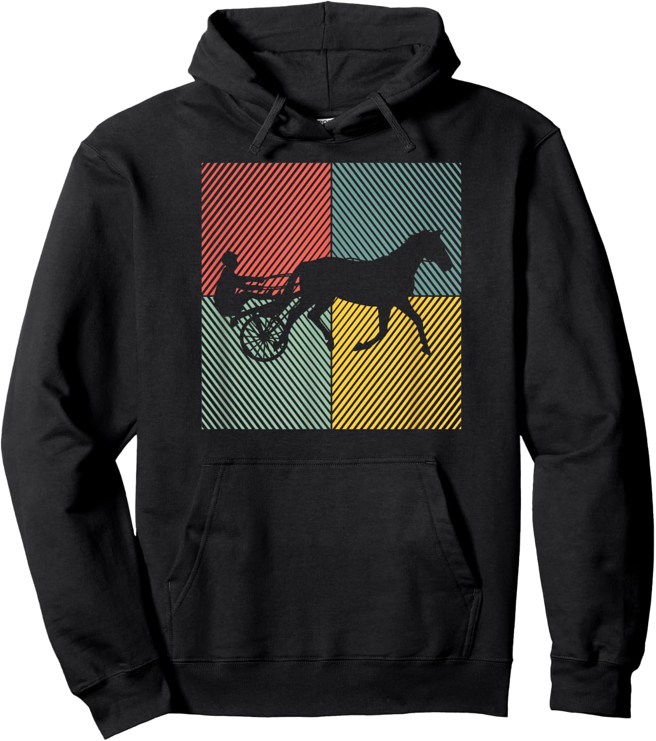 Trotting Horse Racing Horses Trotting Race , Black, S Hoodie - Hoodie | Black