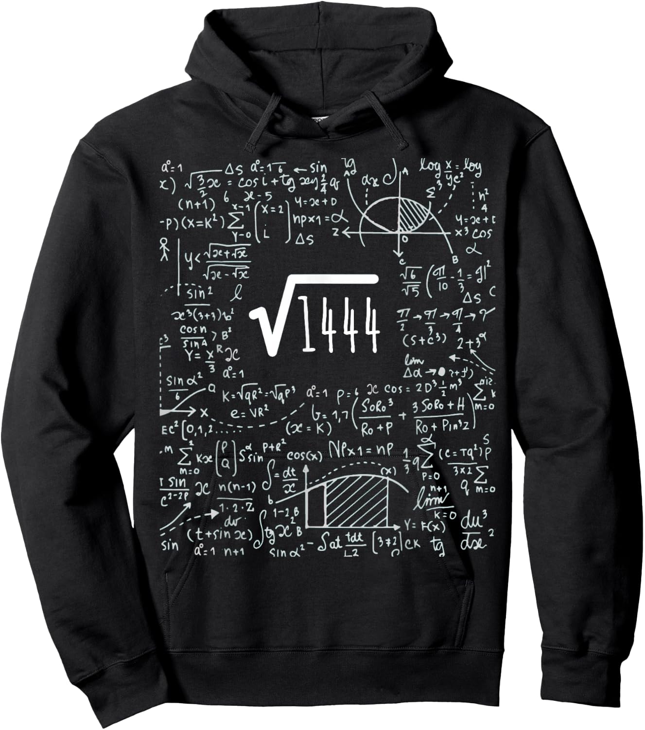 Square Root of 1444 Birthday Gift 38 Years Math Hoodie - Hoodie | Black