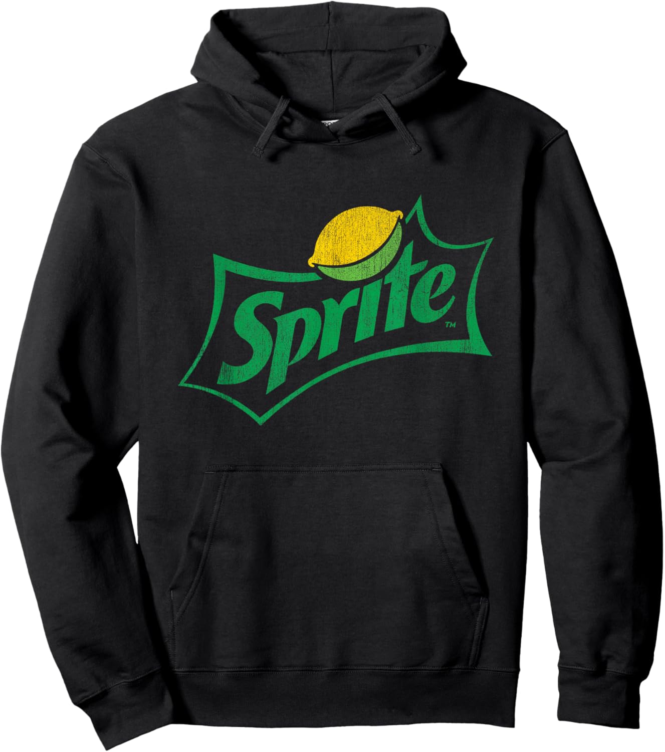 Sprite Logo Distressed Look , black Hoodie - Hoodie | Black