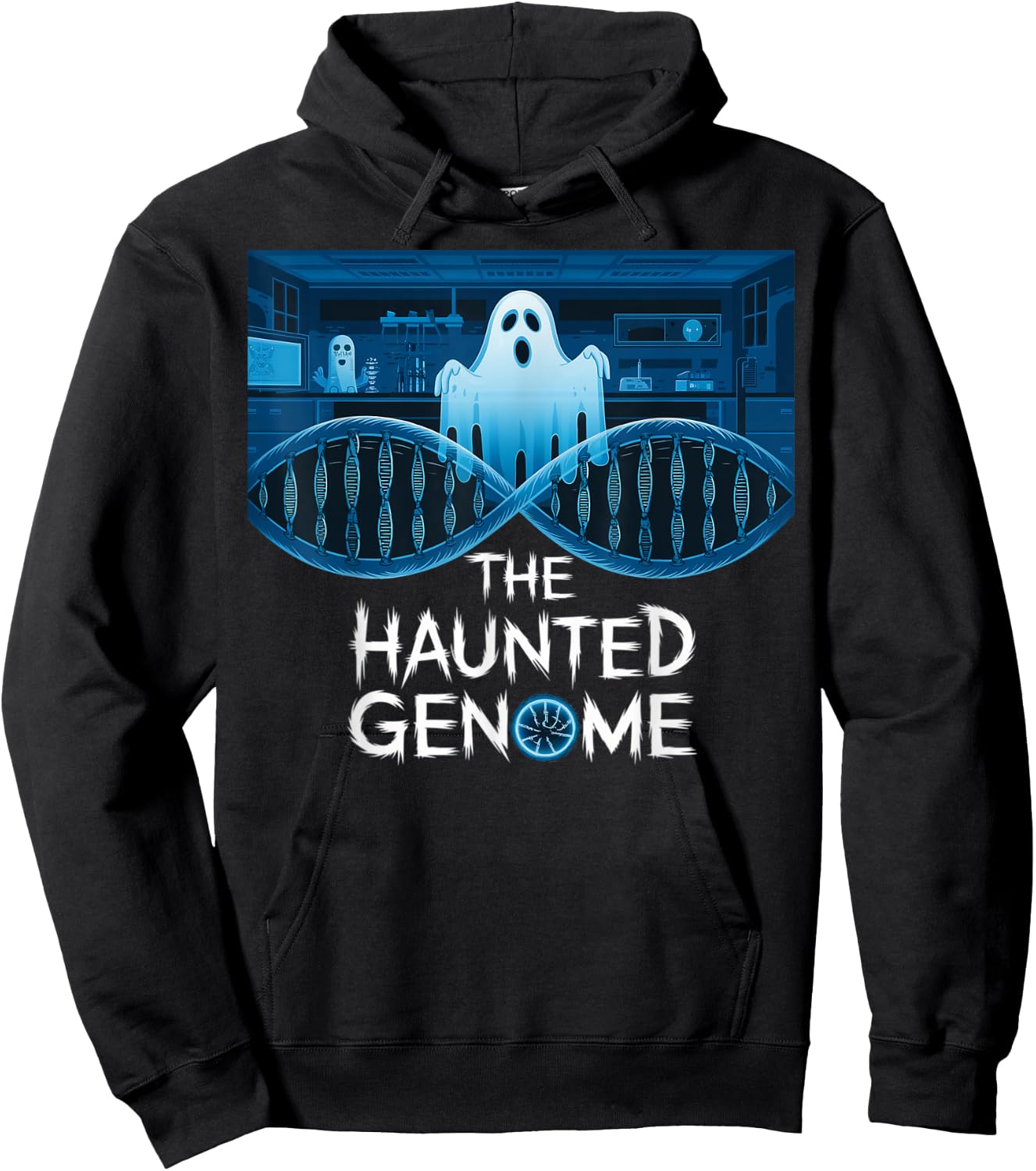 The haunted genome, halloween edition, biology halloween Hoodie - Hoodie | Black