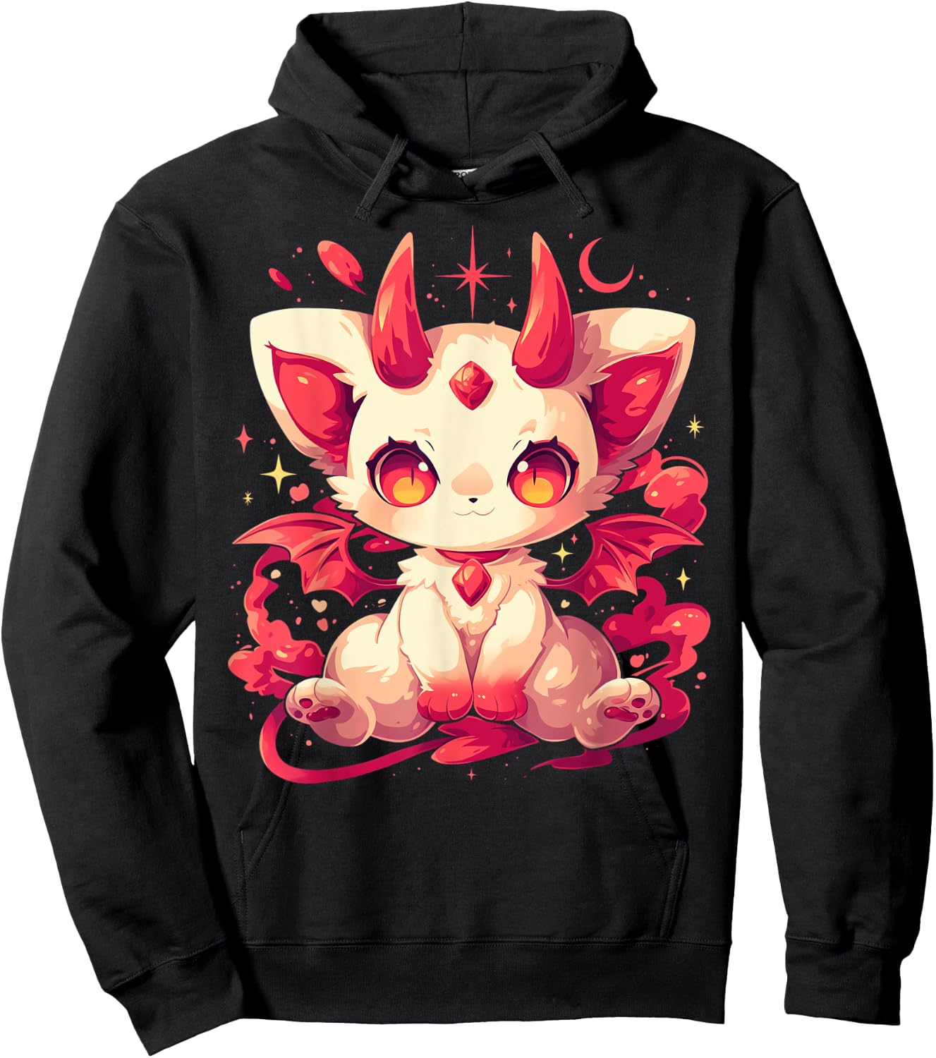 Yami Kawaii Devil Cat Creepy Cute Pastel Goth Japanese Hoodie - Hoodie | Black