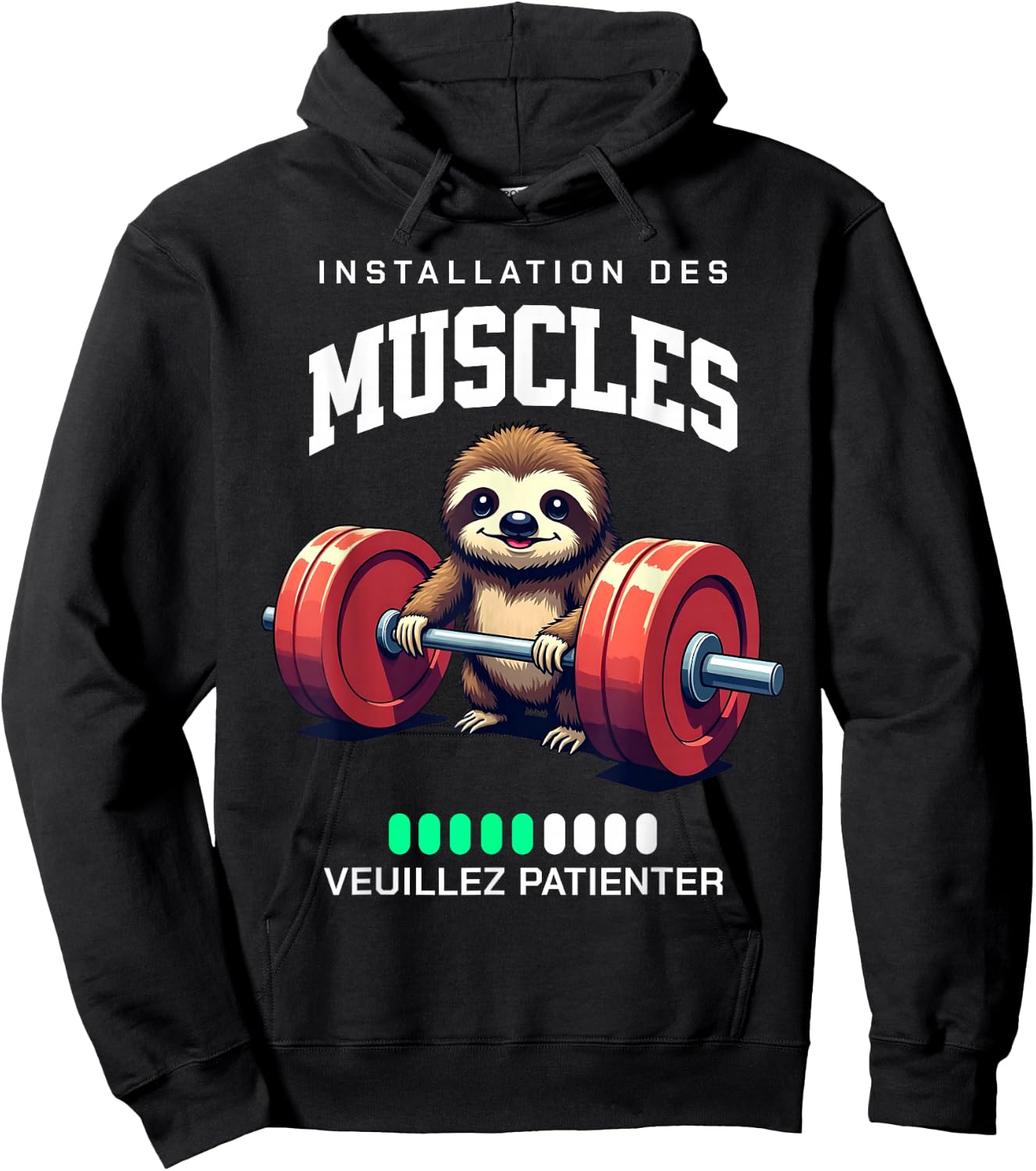 Lazy Installation Muscles Gym Bodybuilding Crossfit Hoodie - Hoodie | Black