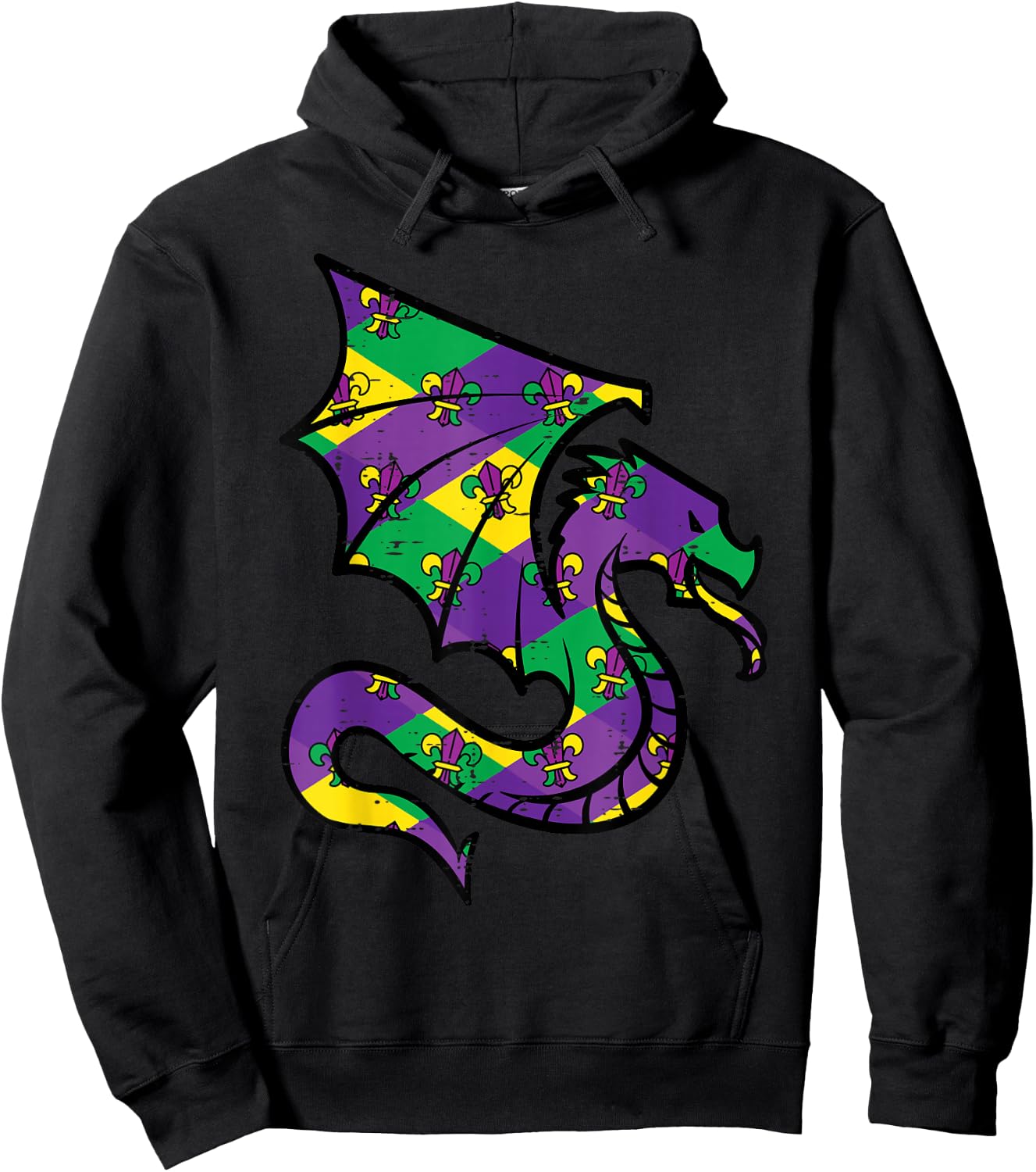 Mardi Gras Dragon Cool Carnival New Orleans Men Women Kids Hoodie - Hoodie | Black