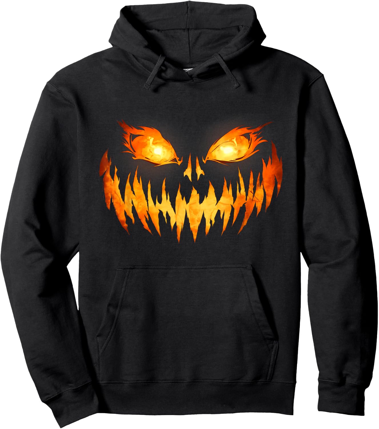 Scary Spooky Jack O Lantern Face Pumpkin Halloween Men Boys Hoodie - Hoodie | Black