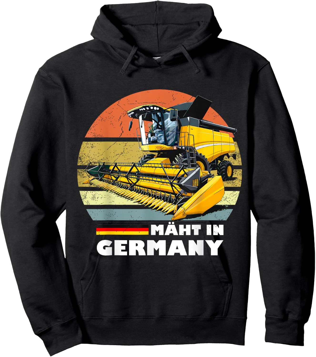 Mäht in Germany Landwirtschaft Mähdrescher Hoodie - Hoodie | Black
