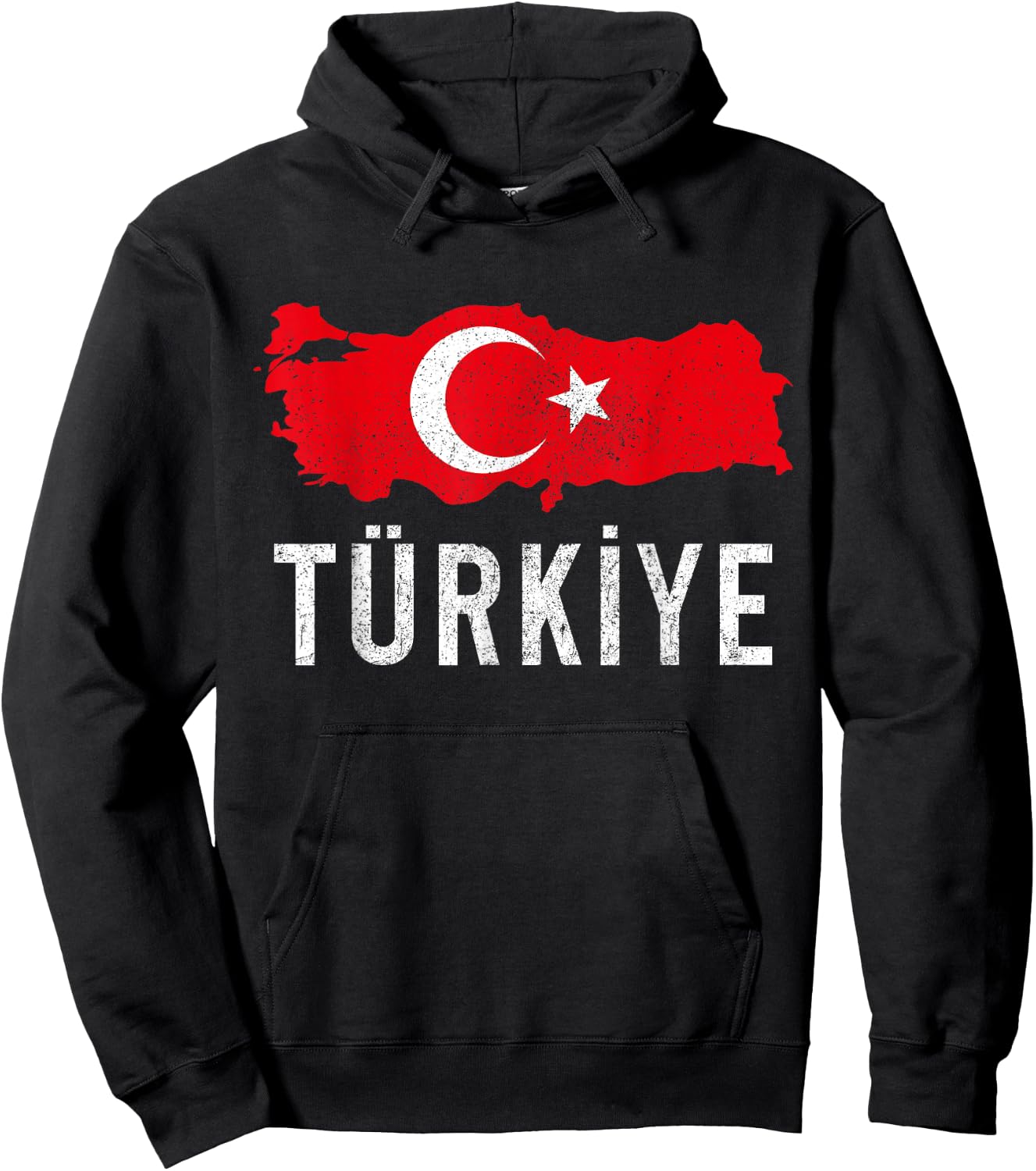 Türkiye Turkey Turkish Flag Pride Souvenir Hoodie - Hoodie | Black