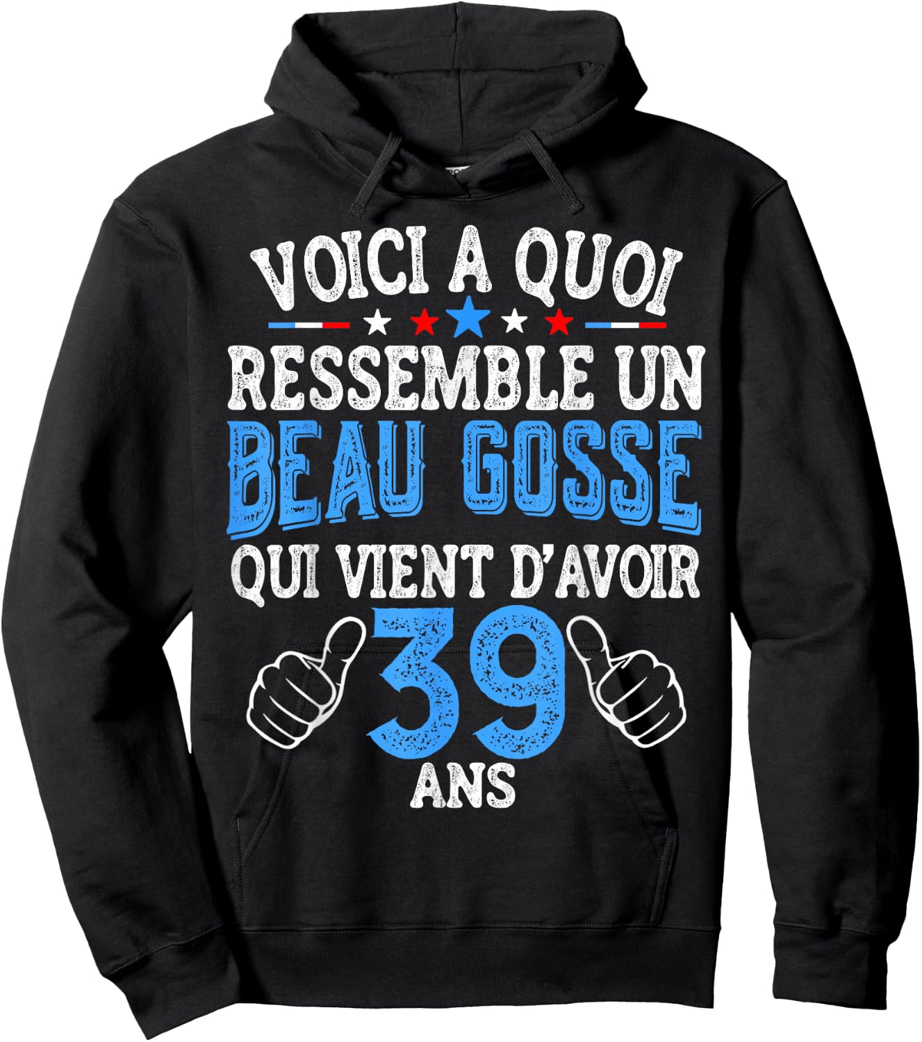 Funny Birthday 39 Years – Gift 39 Years Hoodie - Hoodie | Black