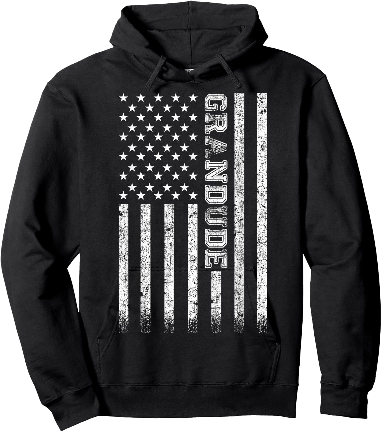 Grandude American Flag Hoodie - Hoodie | Black