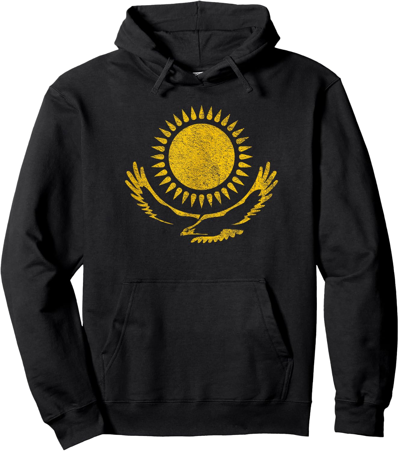 Kazakhstan National Flag Eagle and Sun Almaty Astana Hoodie - Hoodie | Black