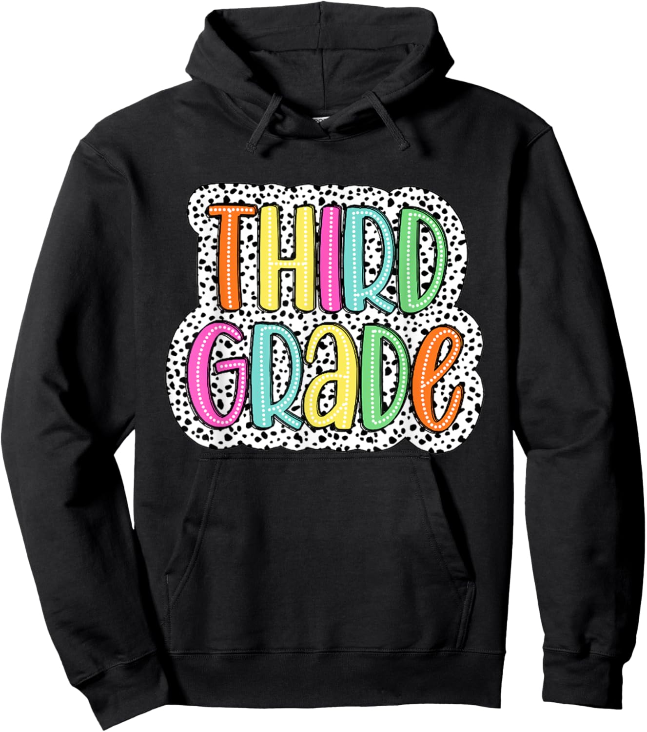 Third Grade Dalmatian Dots 3rd Dream Team Back To School Hoodie - Hoodie | Black