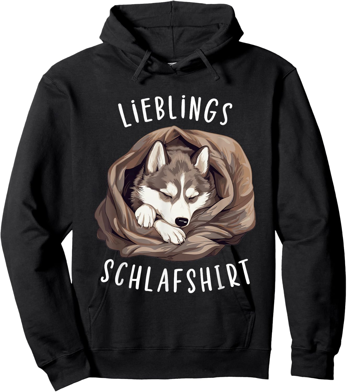 Hund Offizielles Lieblings Schlafshirt Sibirischer Husky Hoodie - Hoodie | Black