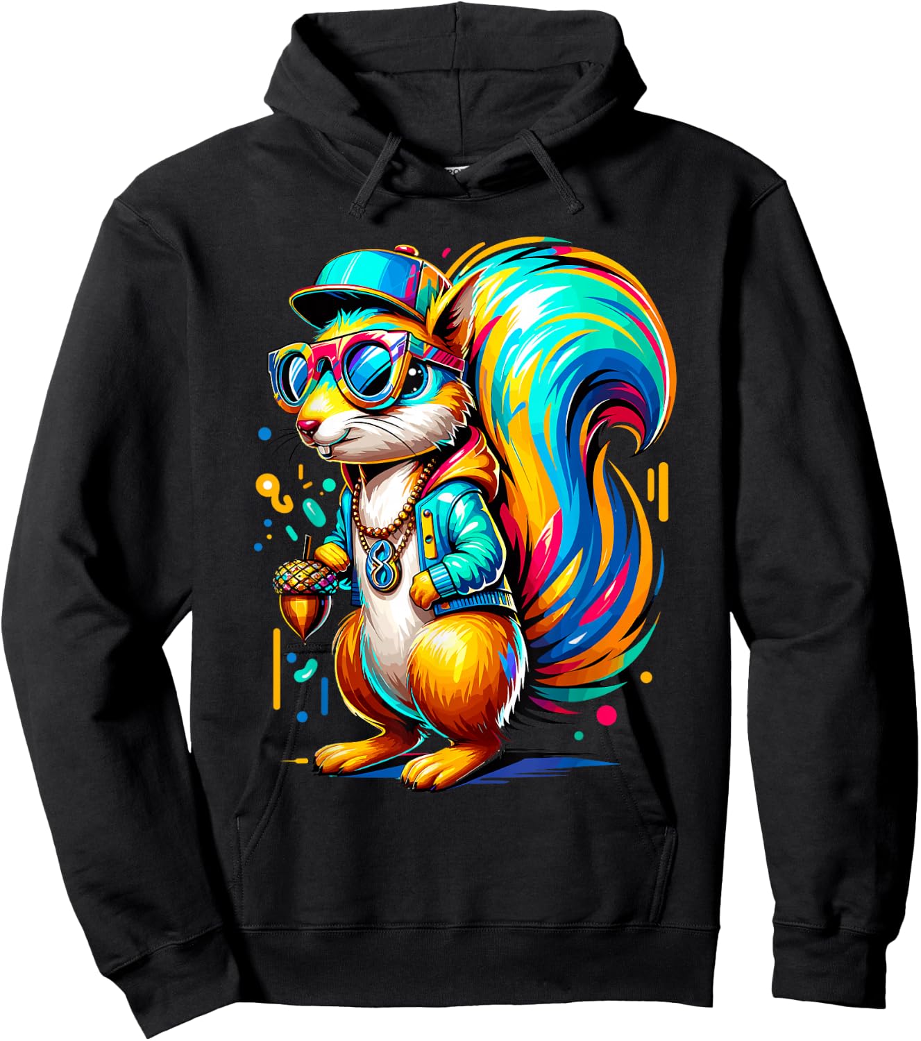 Urban Graffiti Squirrel Lover Stuff Street Art Squirrel Hoodie - Hoodie | Black