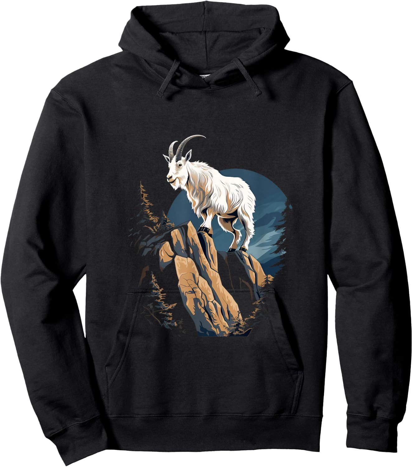 Mountain Goat Climbing Animal Mountaineering Hoodie - Hoodie | Black