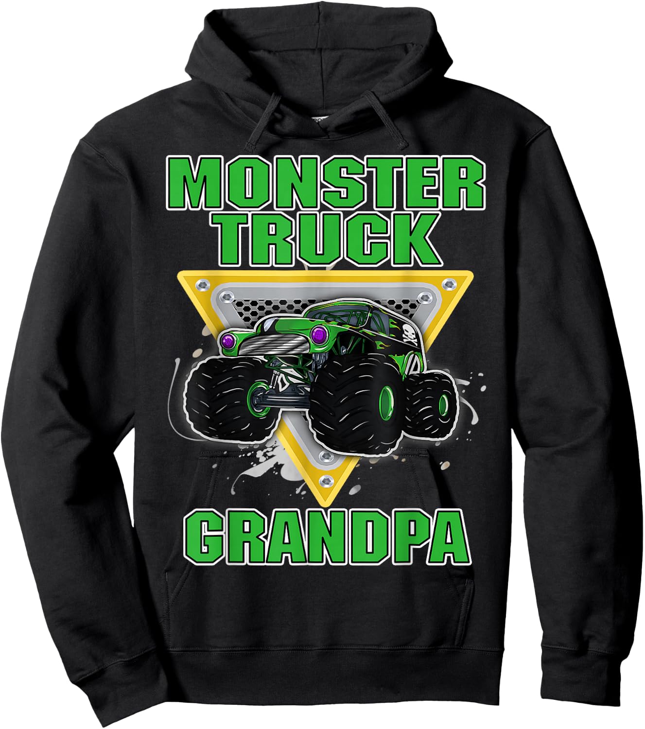 Monster Truck GRANDPA Grandfather Truck Lovers Truck Fans Hoodie - Hoodie | Black