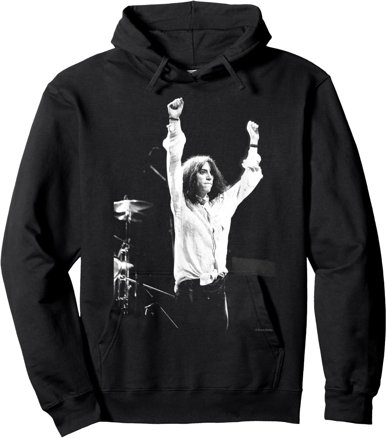 Singer Pattie Smith Live On Stage by Simon Fowler , Black, S Hoodie - Hoodie | Black