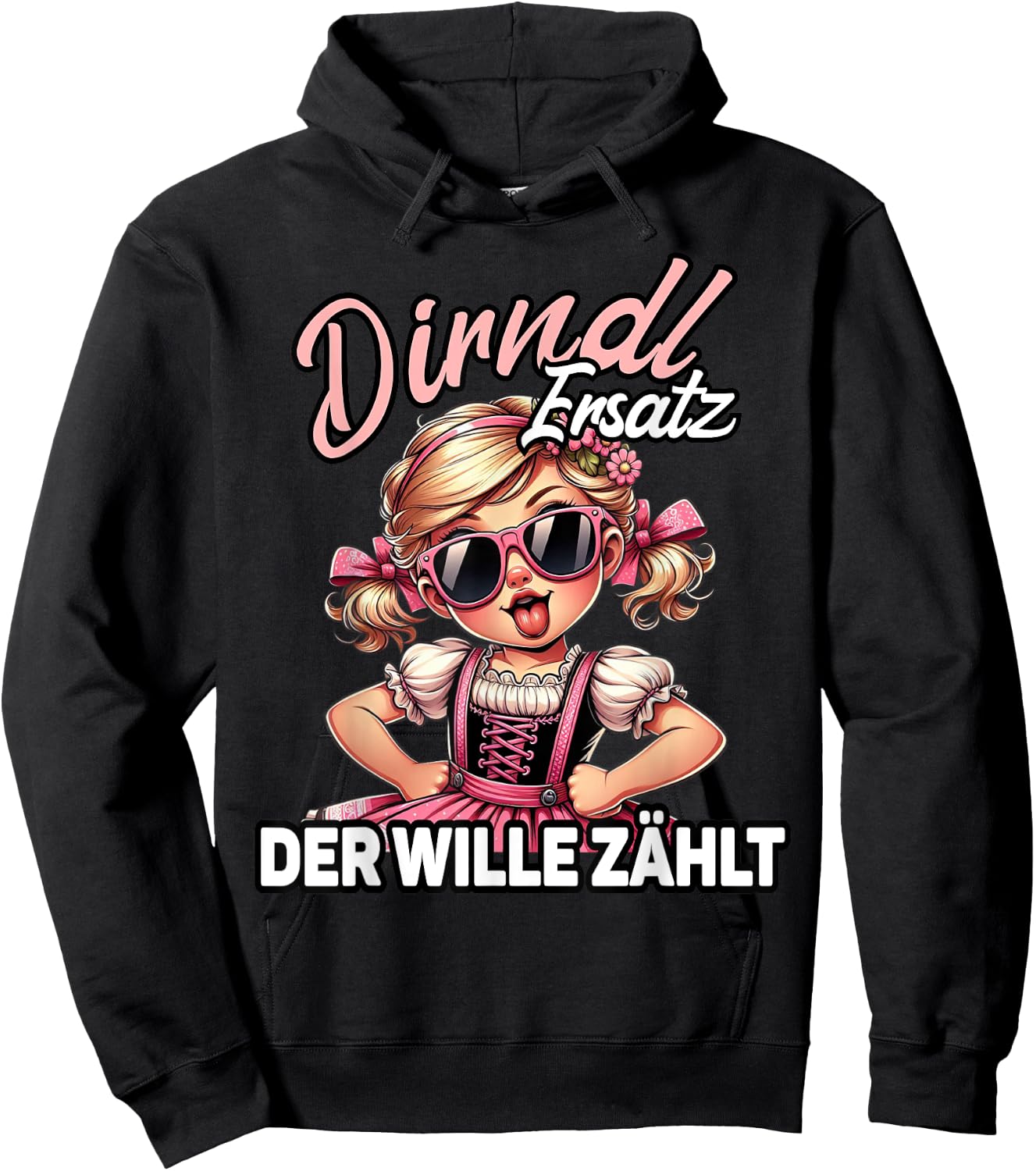 Oktoberfest Costume Shirt Women's Costume Replacement Dirndl , black Hoodie - Hoodie | Black