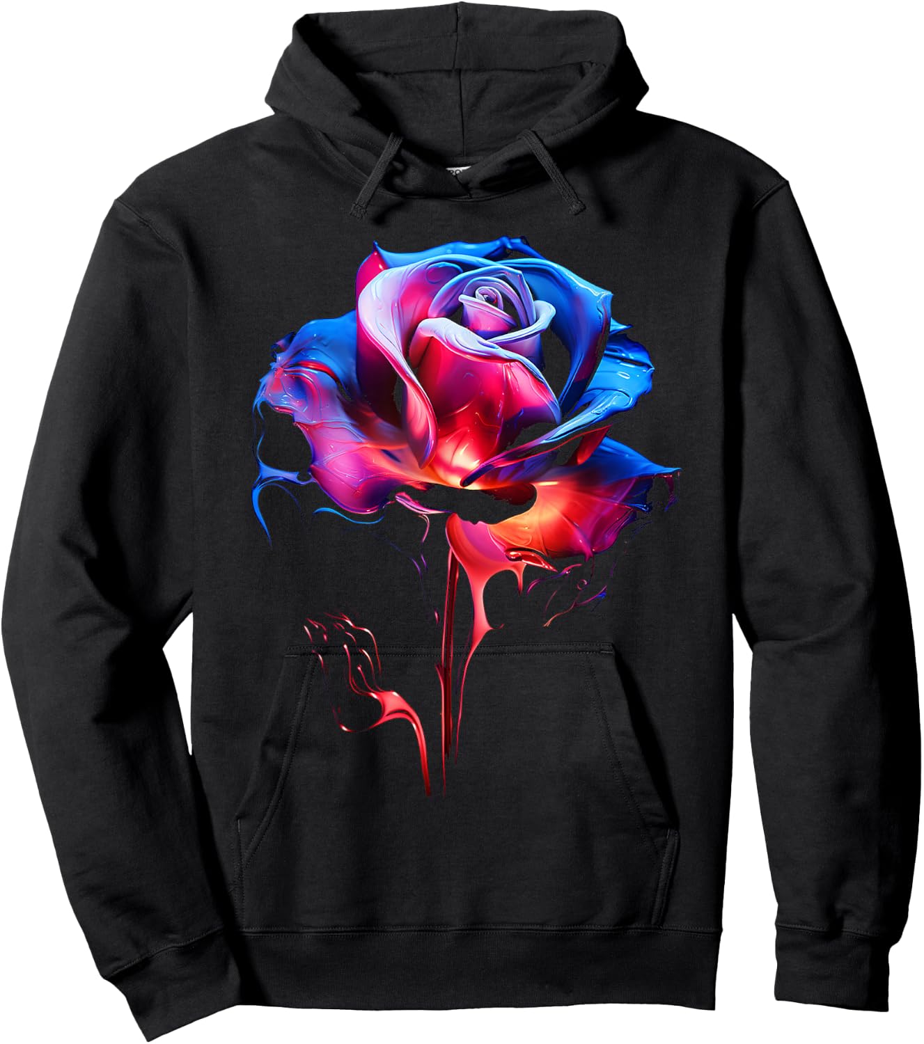 @rtY Rose Lover Artwork Grafik Flower Art Rose Hoodie - Hoodie | Black