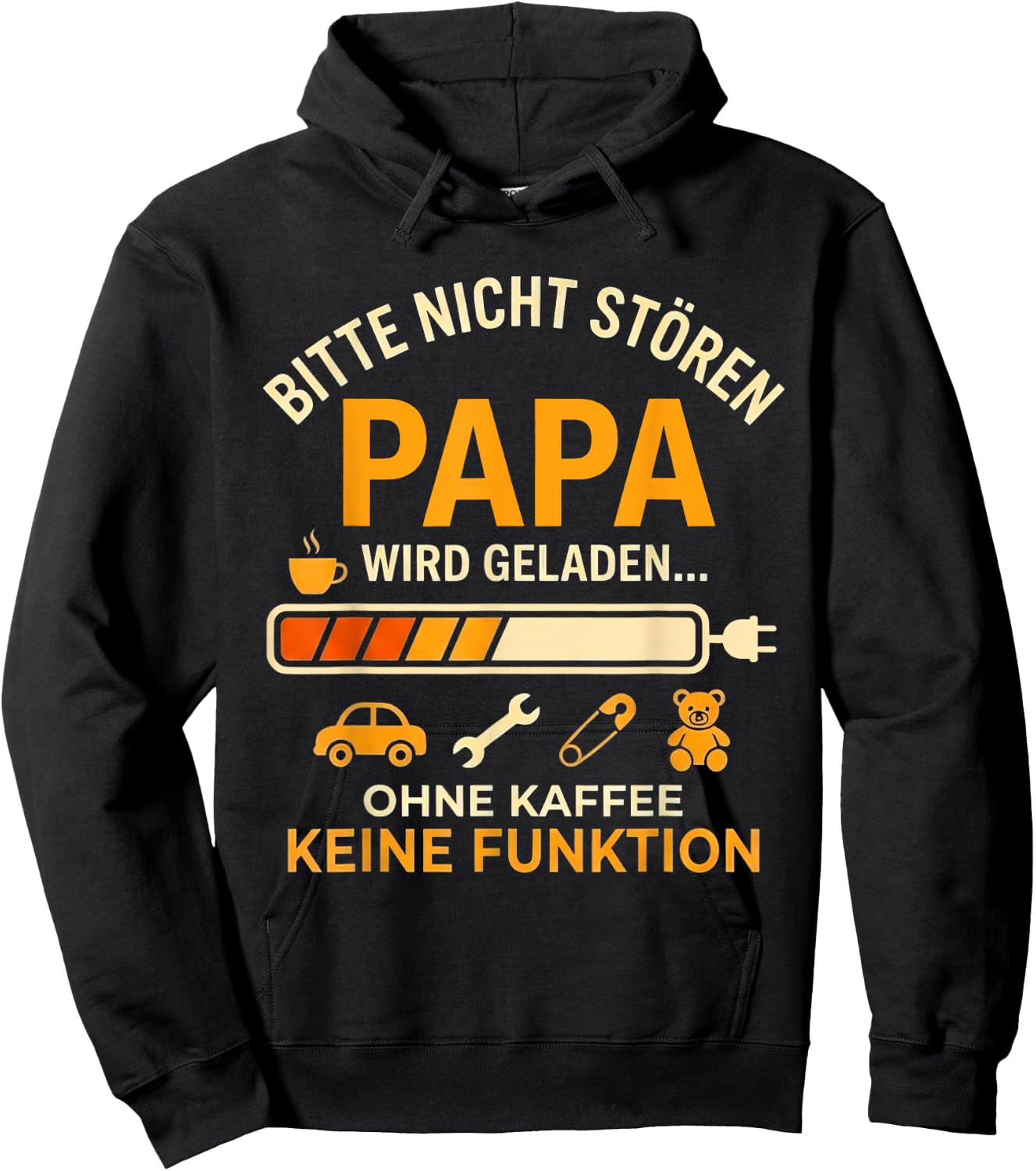 Bitte Nicht Stören Papa Wird Geladen Lustig Papa Vatertag Hoodie - Hoodie | Black