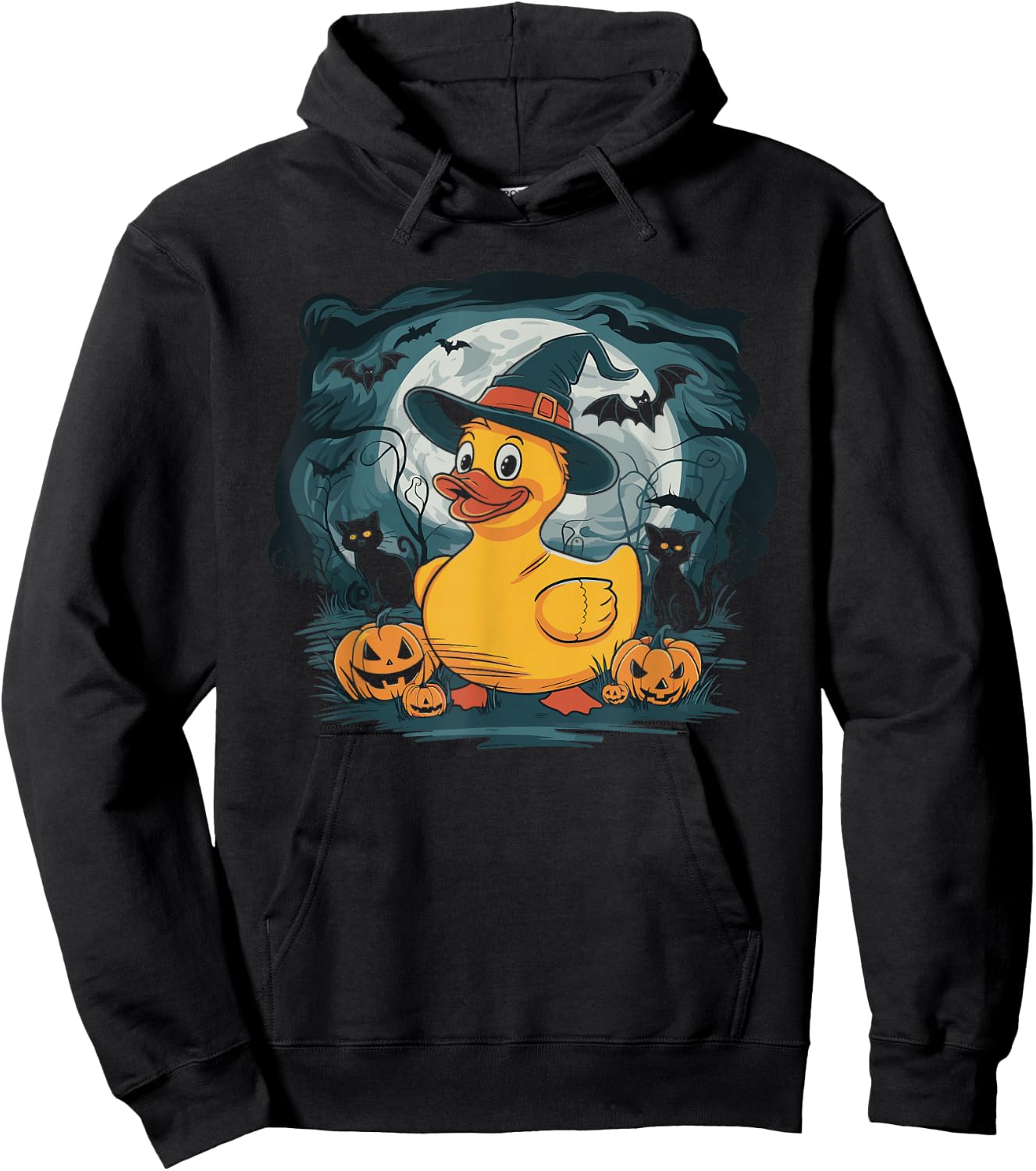 Rubber Duck Witch Rubber Duckie Costume Party Hoodie - Hoodie | Black