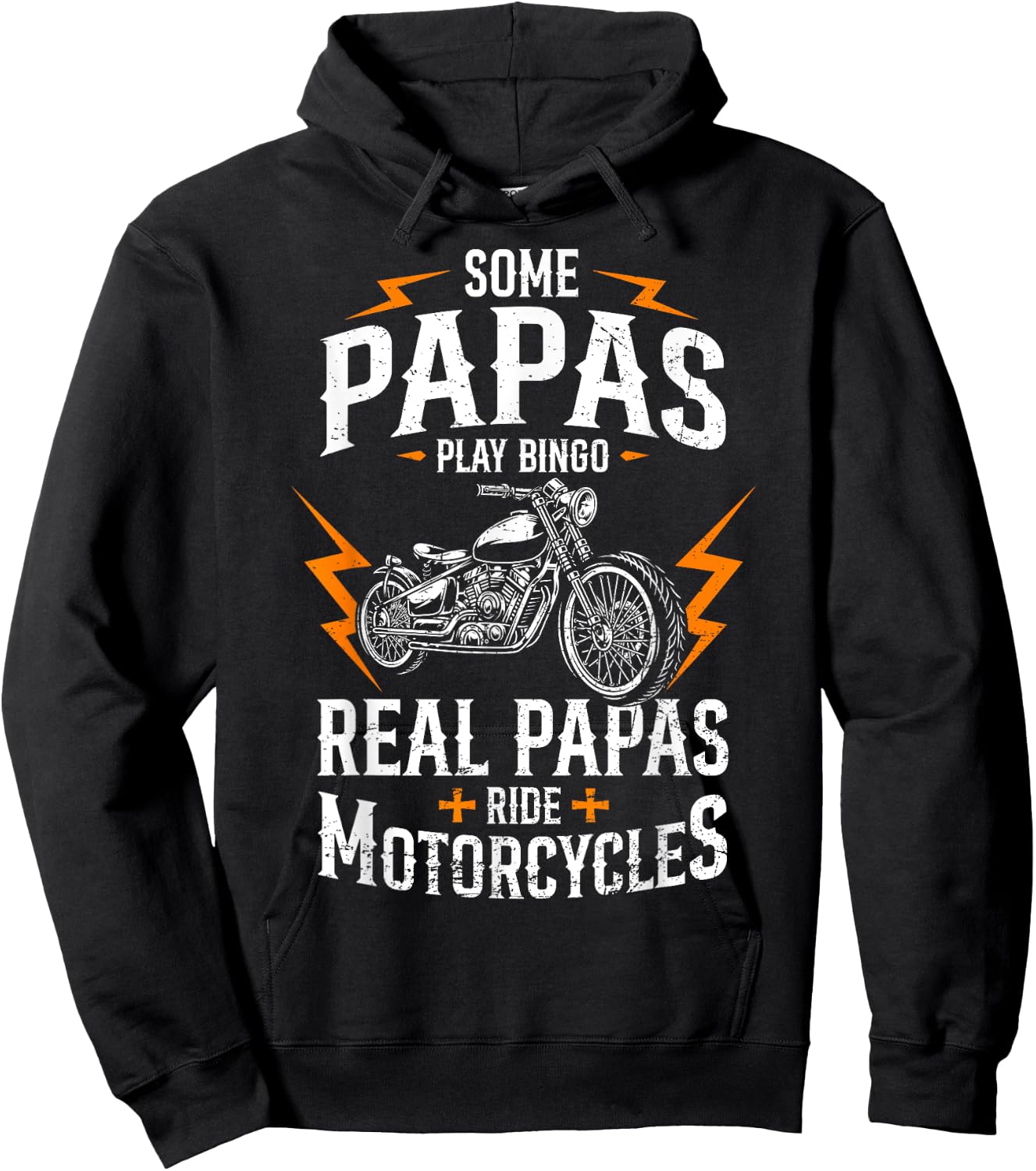 Some Play Bingo Real Papas Ride Motorcycles Funny Rider Hoodie - Hoodie | Black