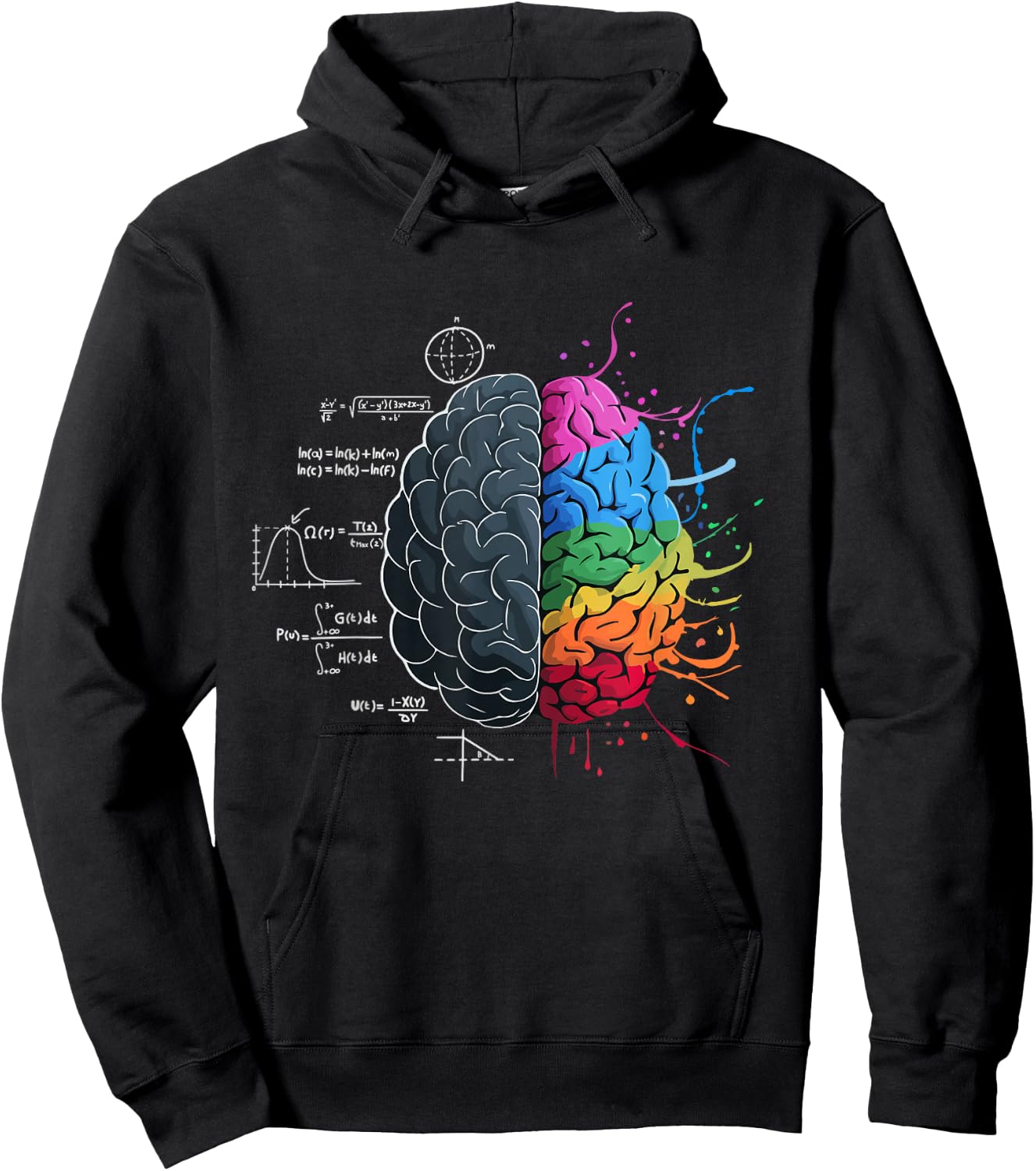 Balanced Brain: Logic Meets Art , Black, S Hoodie - Hoodie | Black