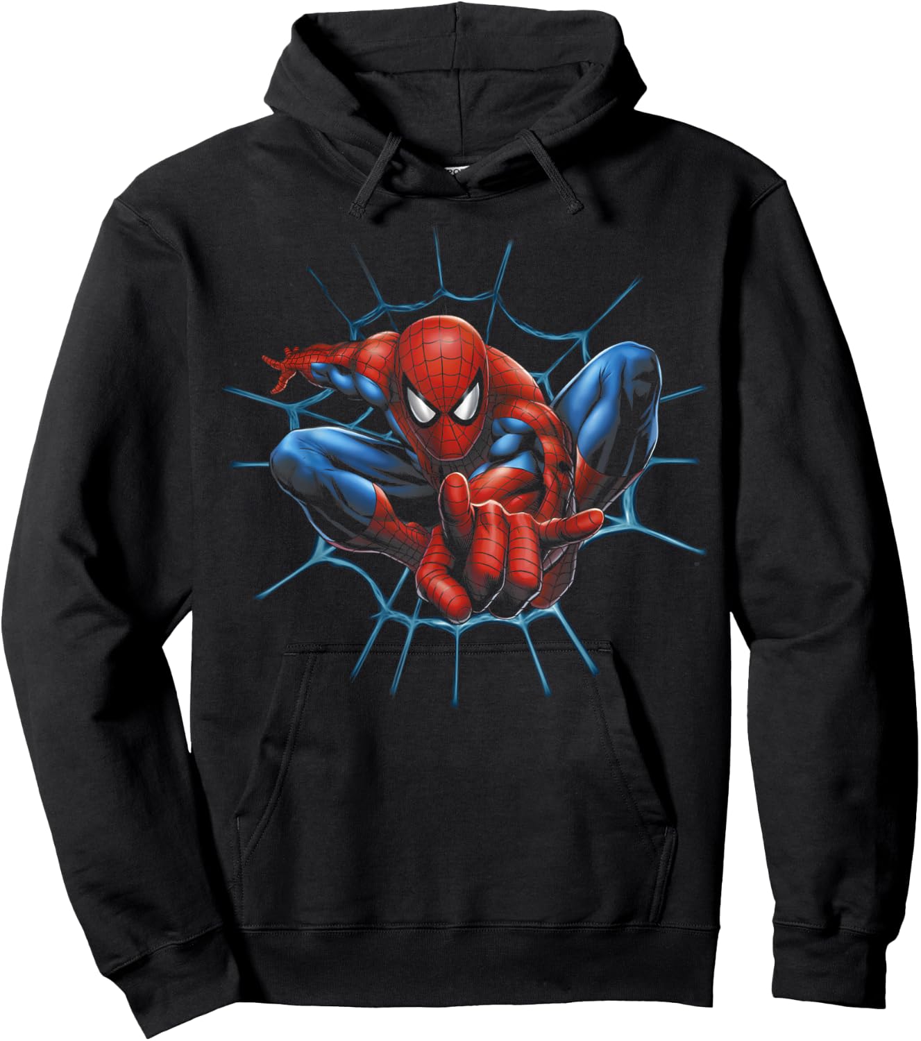 Marvel Spider-Man Web Sling Portrait Hoodie - Hoodie | Black