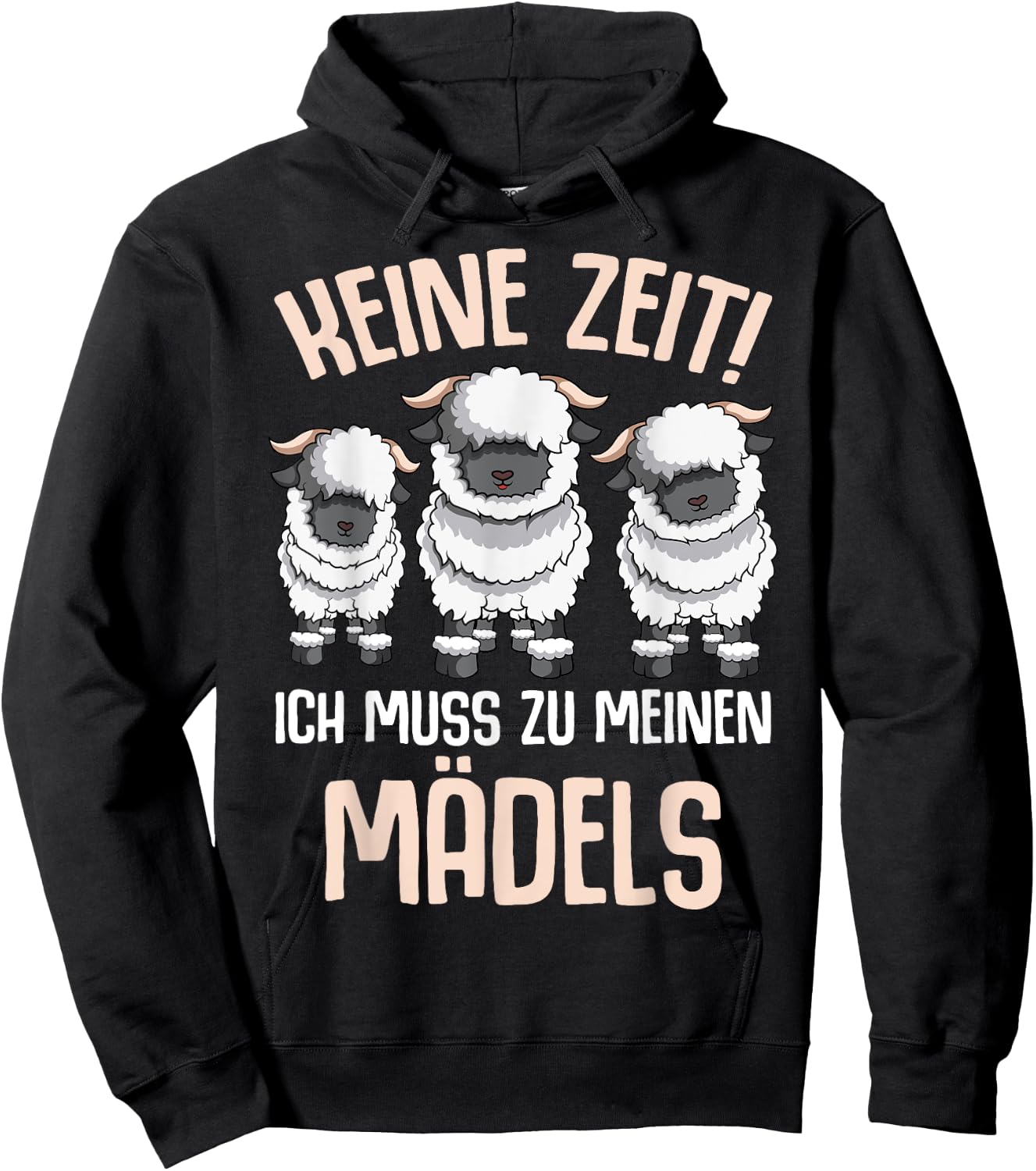 Walliser Schwarznasenschaf Schafe Hoodie - Hoodie | Black