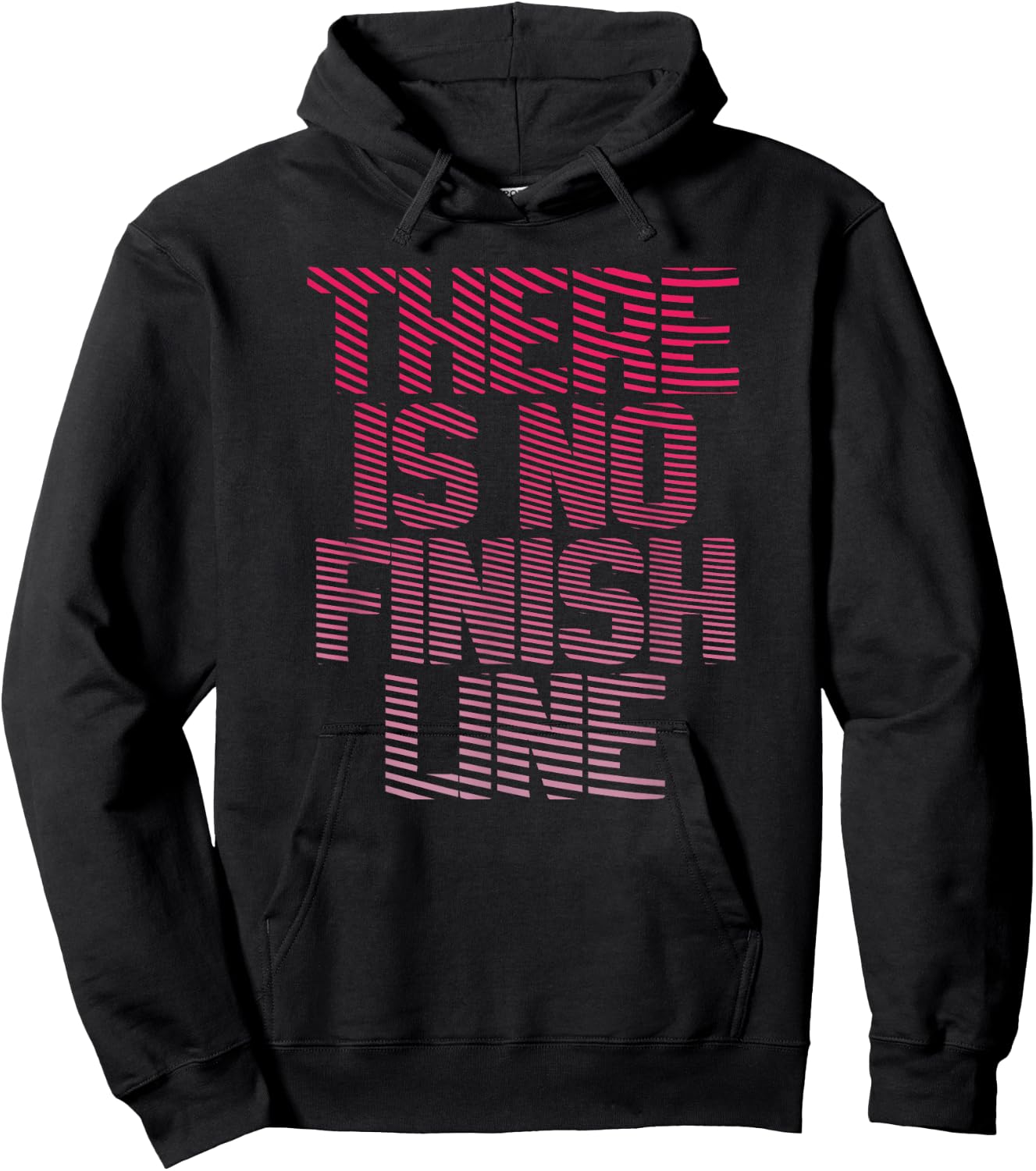 Trendy There Is No Finish Line Fitness Hoodie - Hoodie | Black