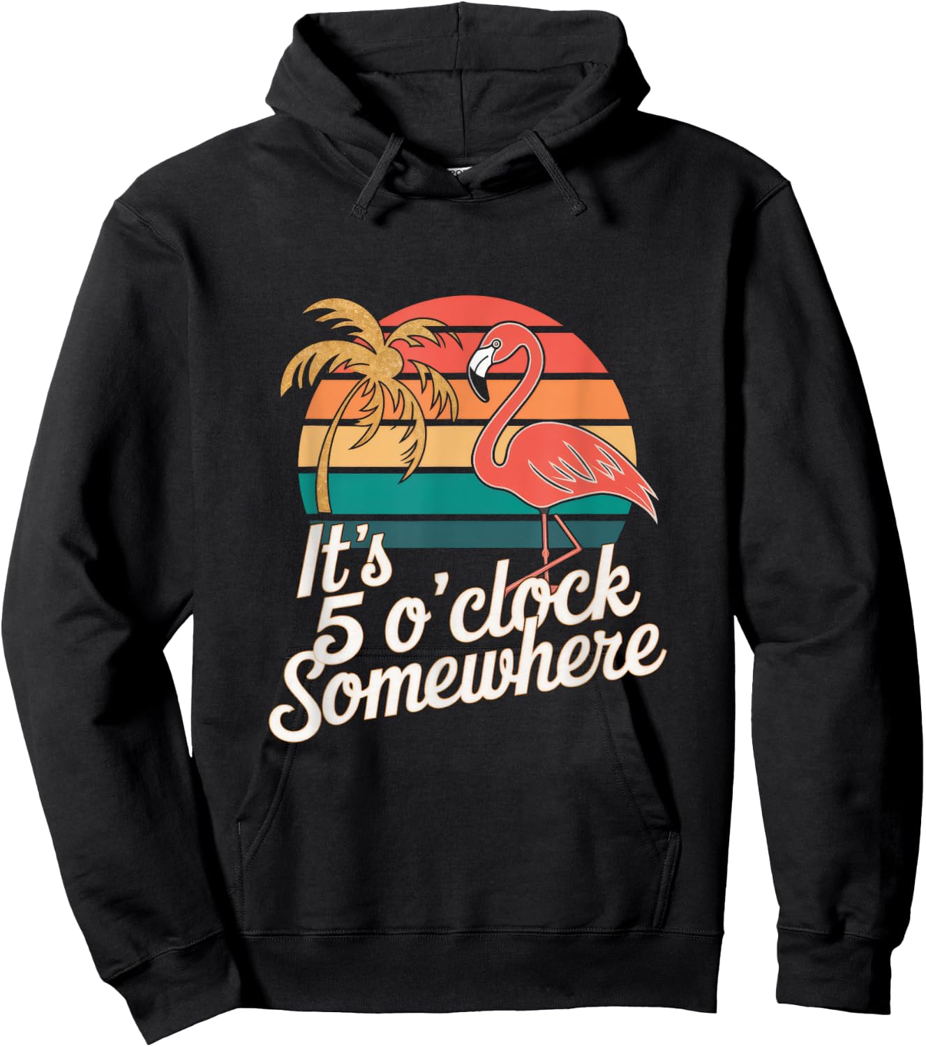 It's 5 O'clock Somewhere - Beach Cocktail Party Hoodie - Hoodie | Black
