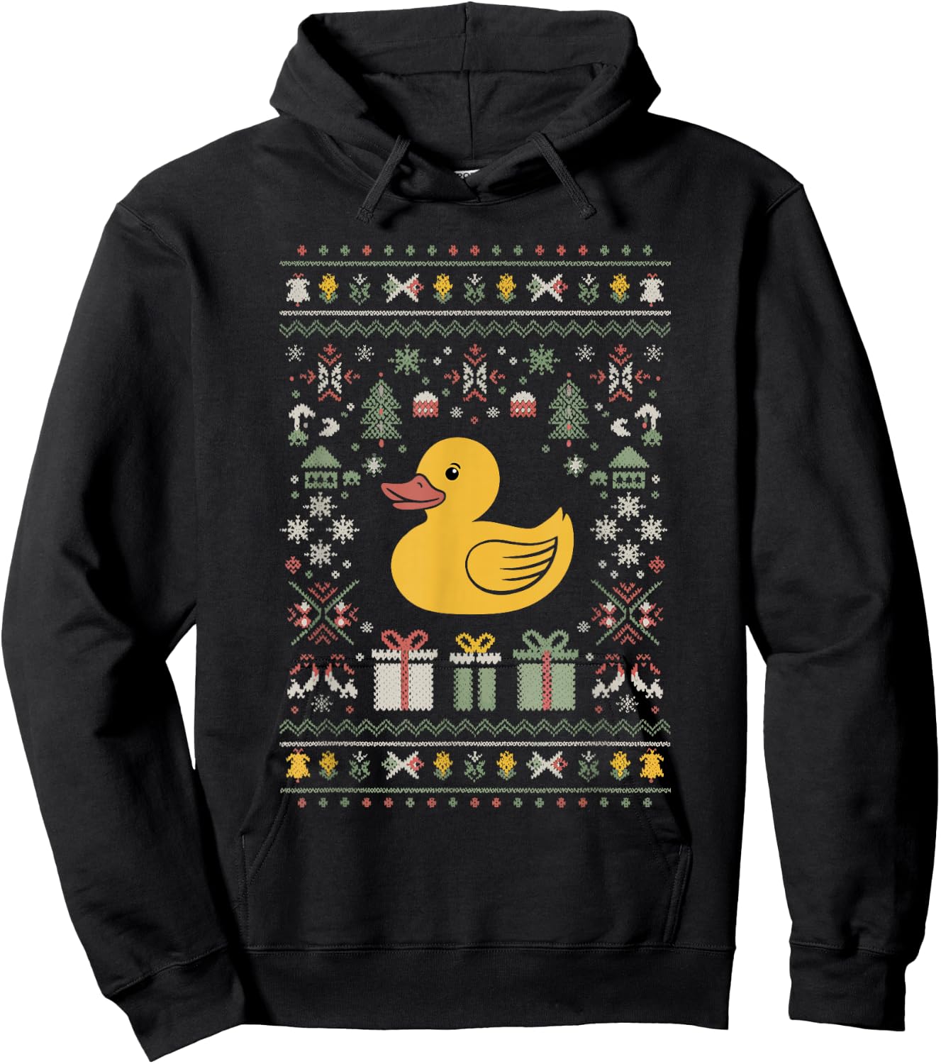 Rubber Duck Ugly Christmas Hoodie - Hoodie | Black