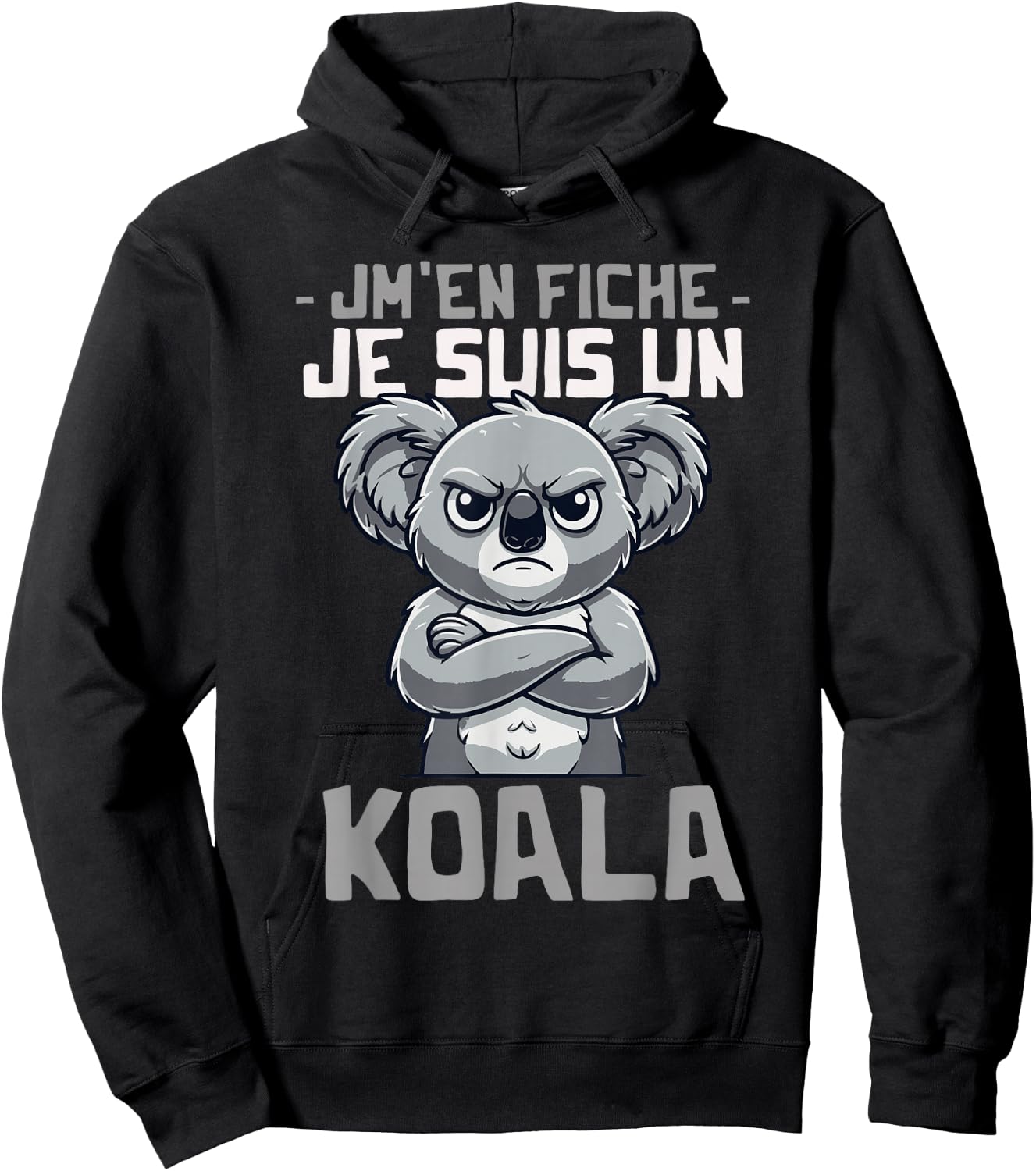 Je suis un Koala Funny Quote Funny Koala , Black, S Hoodie - Hoodie | Black