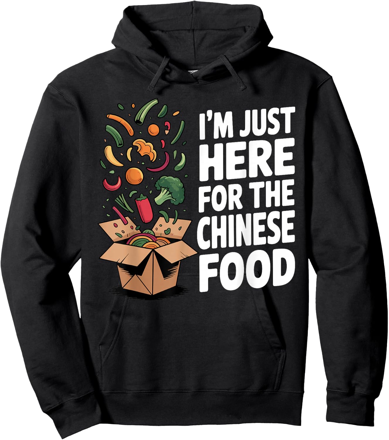 Funny Chinese Food Art Women Chinese Food Takeout Hoodie - Hoodie | Black