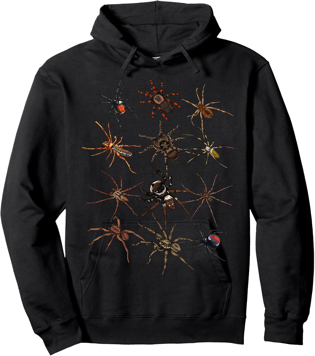 Cool Spider Women Arachnid Spooky Scary Halloween Hoodie - Hoodie | Black