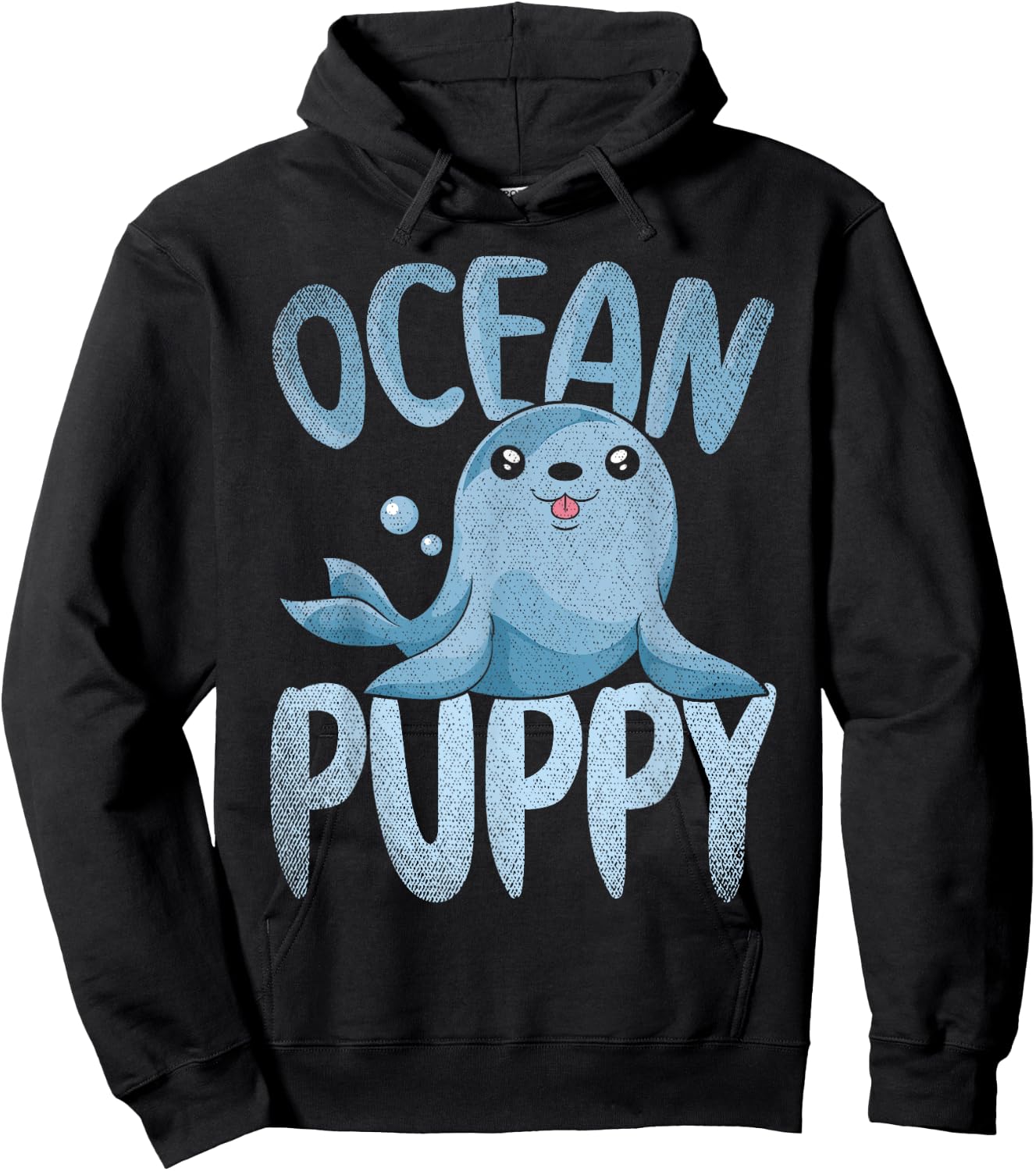 Ocean Puppy Seal Lover Zoo Animal Cute Sea Lion Hoodie - Hoodie | Black