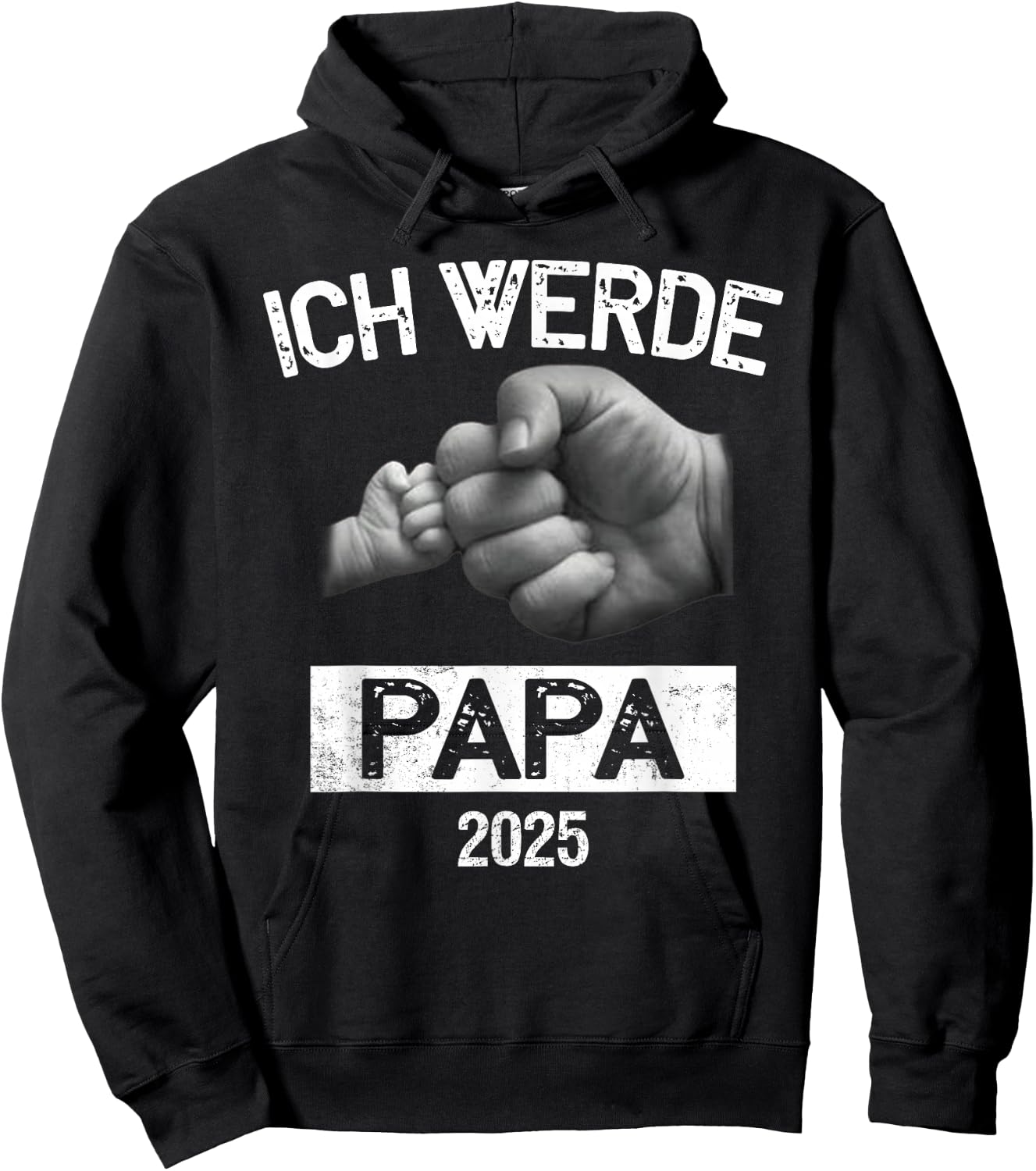 Ich werde Papa 2025 Ich werde bald Vater Hoodie - Hoodie | Black