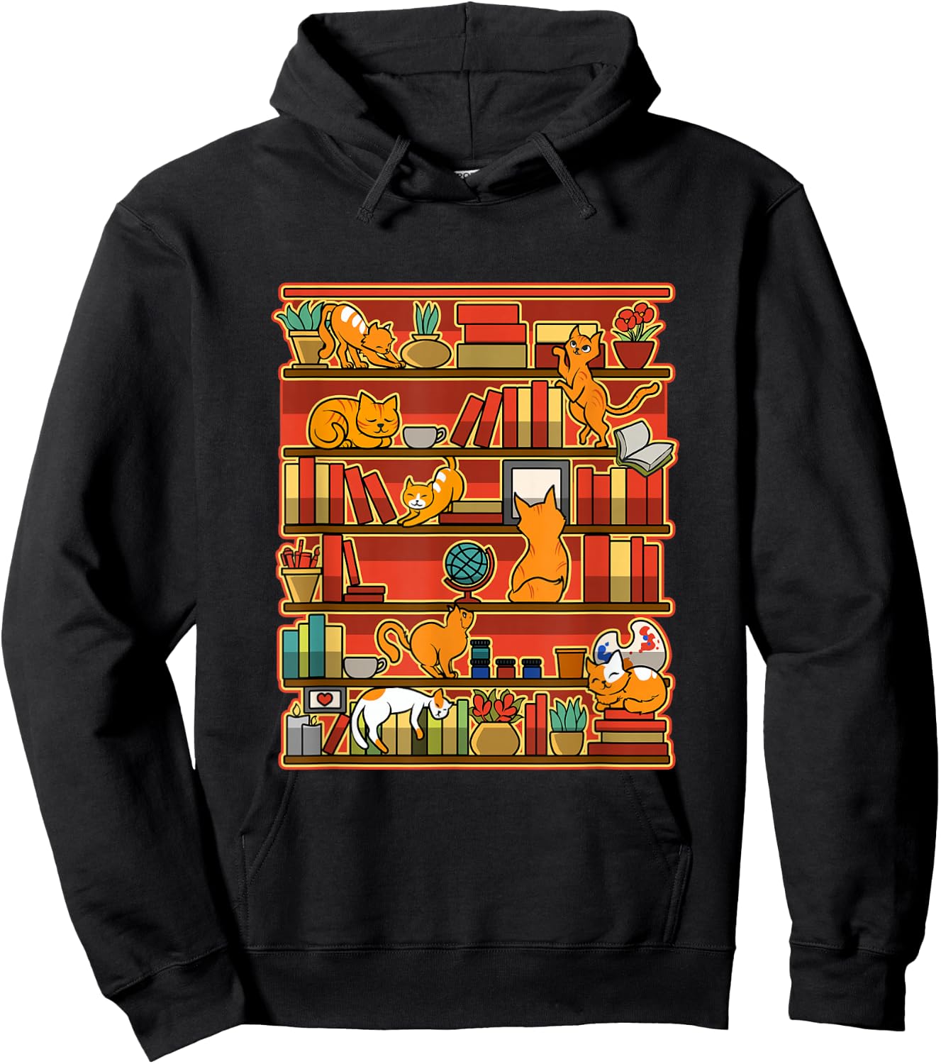 Kittens, Cats, Art, Library and Books Funny Gift Hoodie - Hoodie | Black