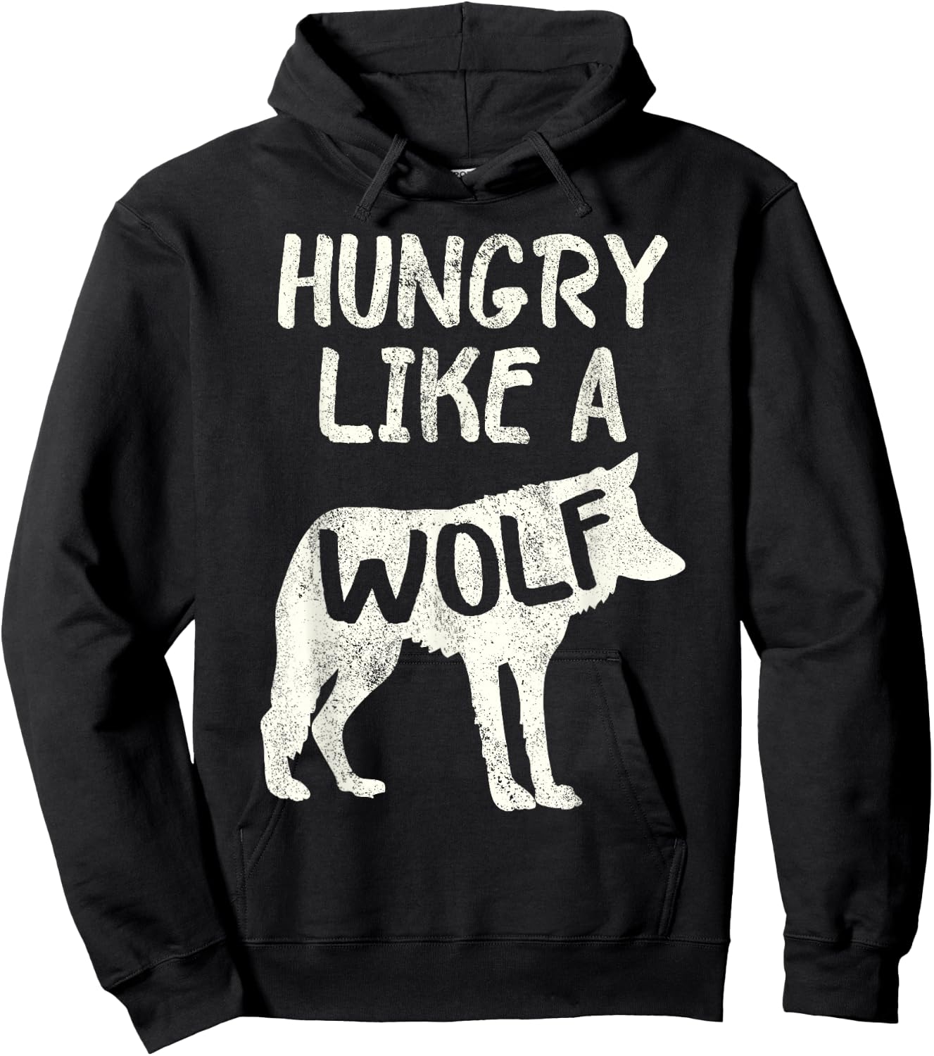 Hungry Like A Wolf Shadow Graphic Hoodie - Hoodie | Black